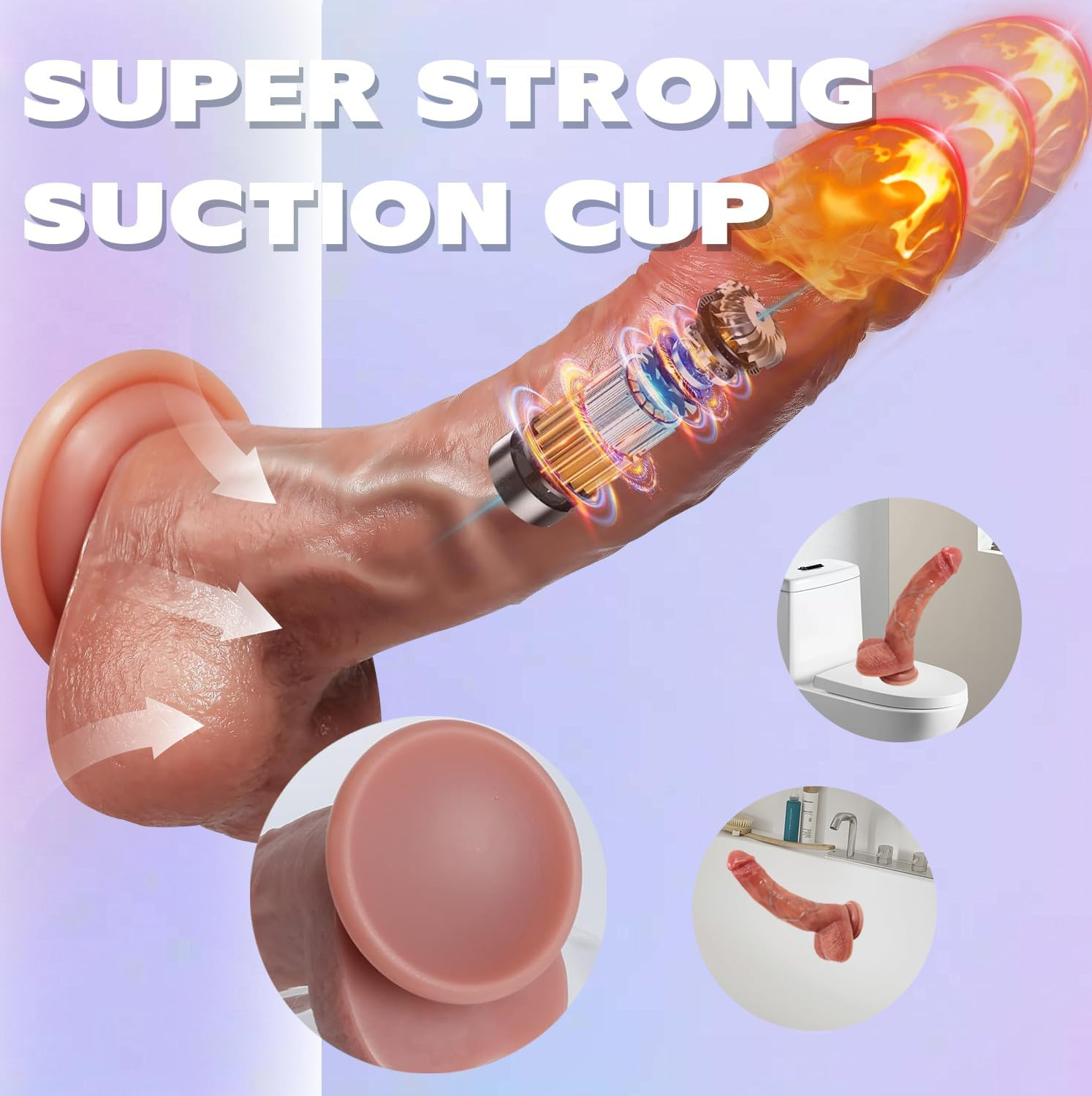 Full Range Sizes Dillido Toy for Women, Silicone Toy for Adult Silicone Lifelike Toy for Female Couple image number 2