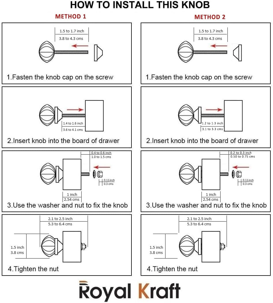 Royal Kraft Vintage Grey Painted Ceramic Pull Knobs for Kitchen Cabinet, Door & Drawer, Wardrobe, Cupboard (10 Designs X 2 Pcs = 20 Knobs) Sknob014_20