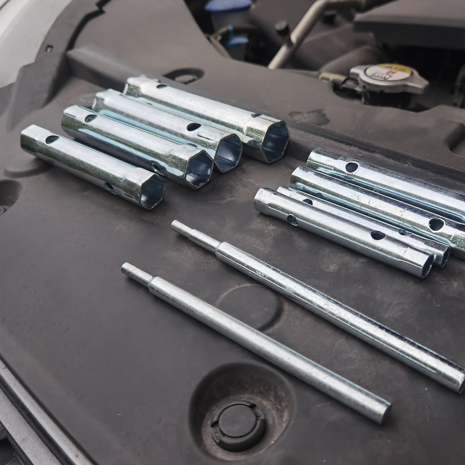 10Pcs Dual-Ended Shower Valve Socket Wrench Set Faucet Nut Removal Tool for Removing Tub & Shower Valve Plumbers Socket Set Compatible Extended Spark Plug Wrench 6-22Mm image number 3