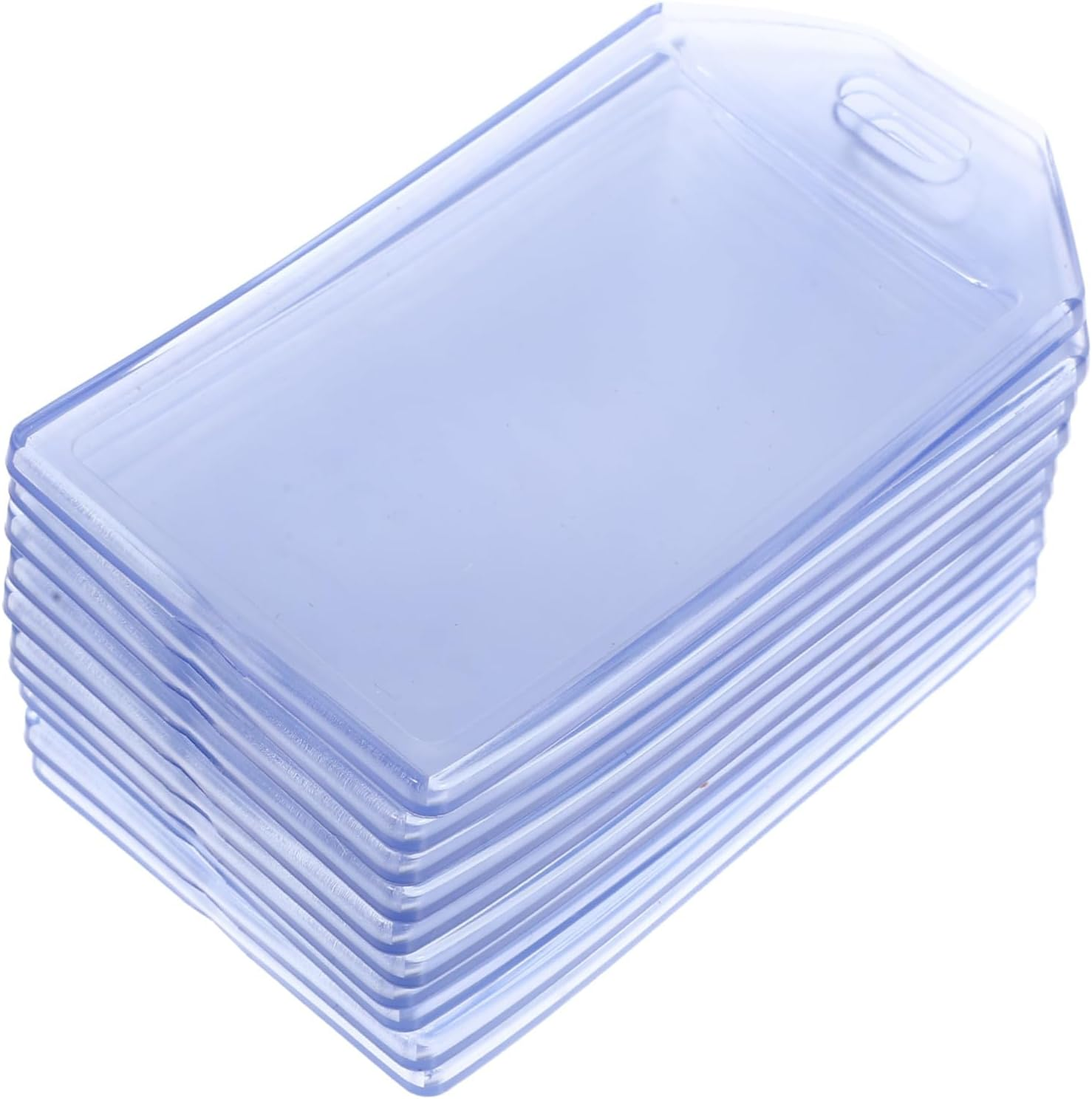 VILLCASE 10 Pcs Baggage Travel Tags Luggage Identifiers Suitcase Label Luggage Id Tags PVC Transparent image number 4