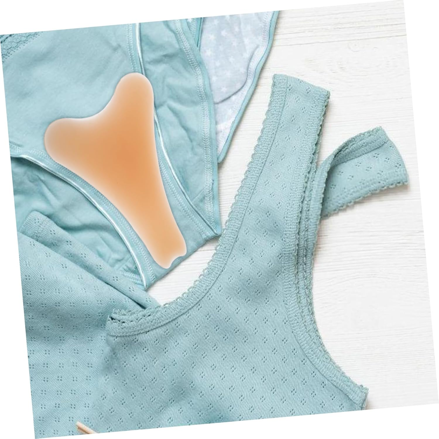 WRITWAA Silicone Underarm Sweat Absorbing Patches Swimming Privacy Sticker Discreet Protection for Swimwear Beige image number 1