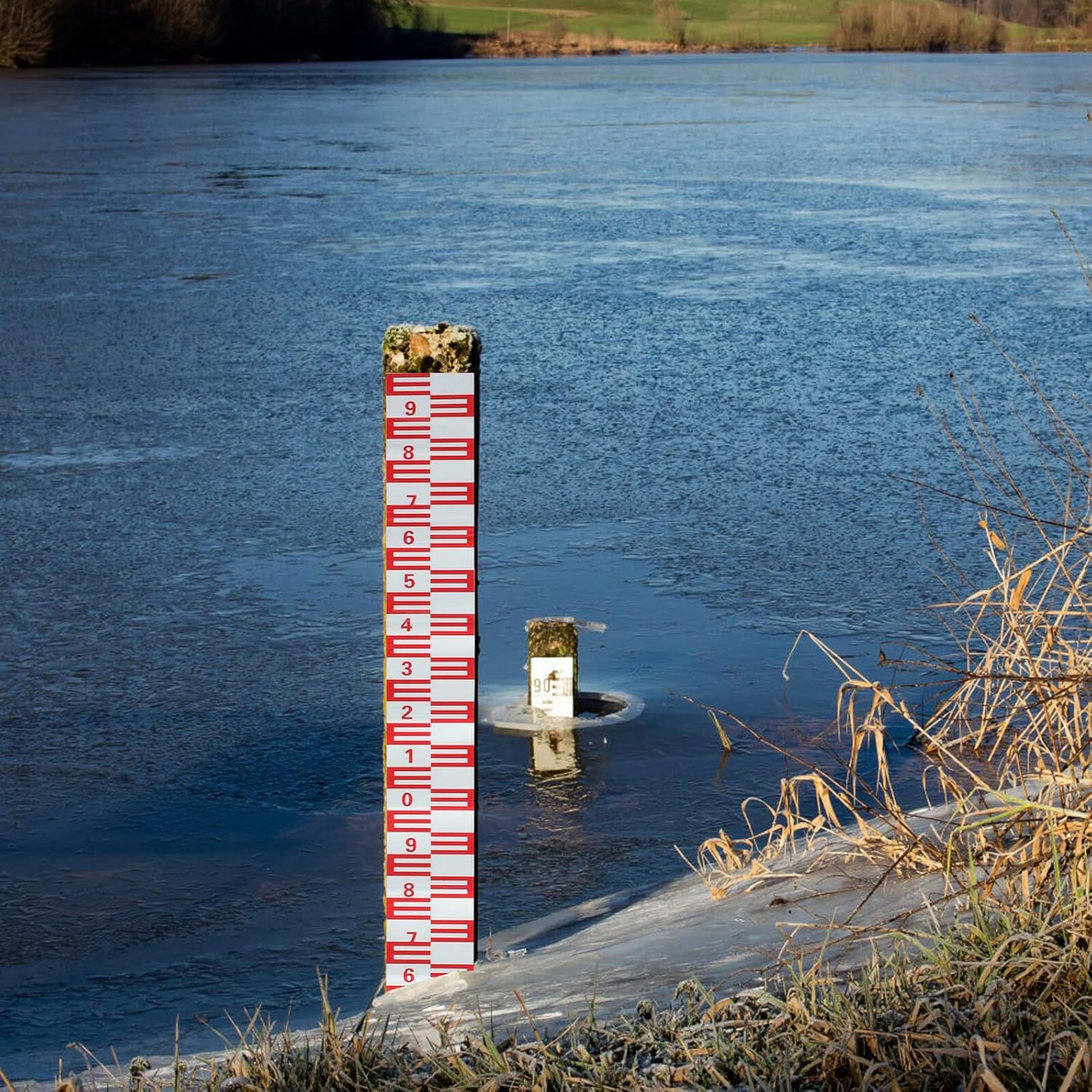 UPKOCH Reflective Pool Water Level Gauge Sticker Adhesive Swimming Pool Water Level Indicator Ponds and Lakes image number 6