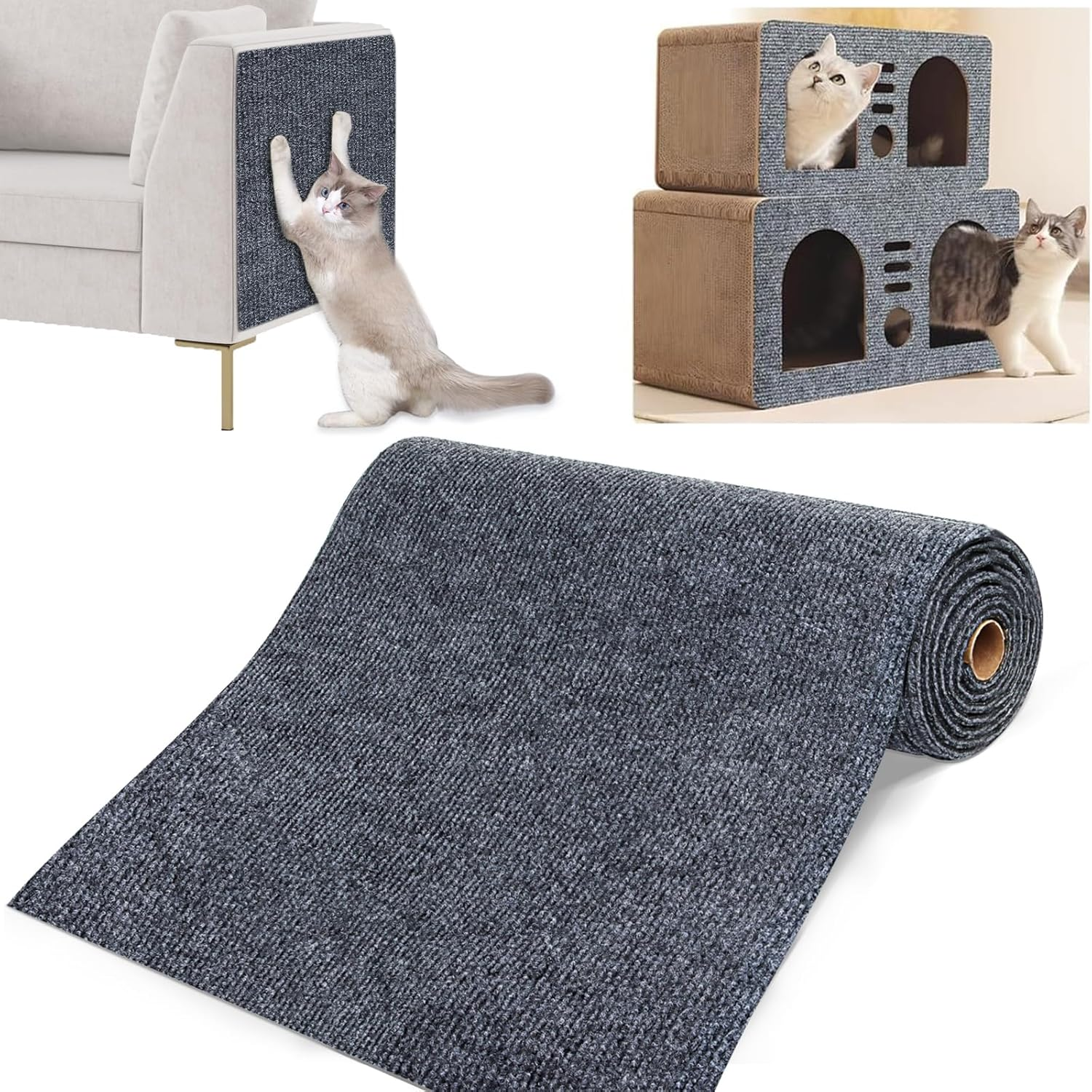 Cat Scratching Mat, Self-Adhesive, 40 X 200 Cm, Scratching Boards, Cat Wall, Scratch Protection, Sofa Cat, Scratching Mat, Scratching Mat, Cat for Furniture, Couch, Wall, Cat Tower, Door Protection image number 5