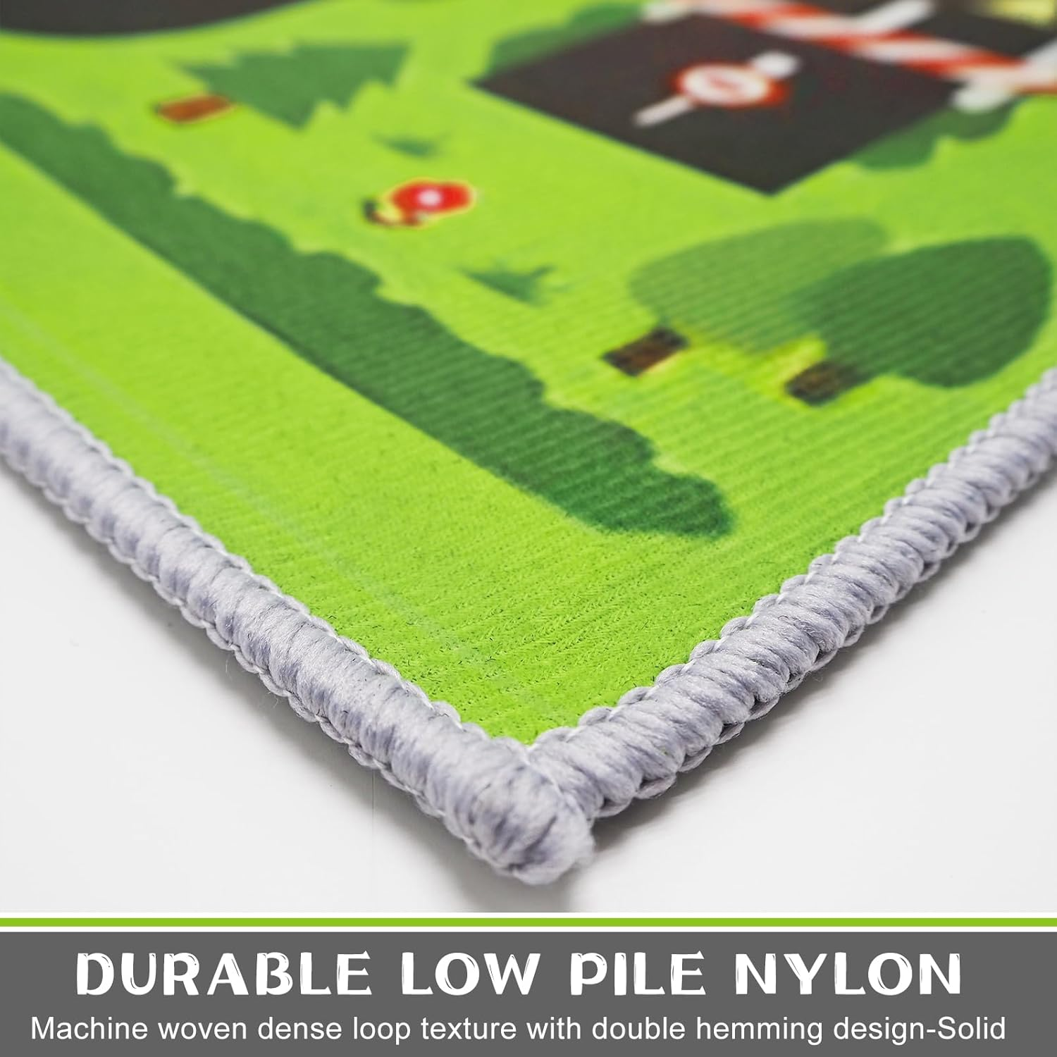 Kids Play Rug Carpet Town City Industrial Farm Road Car Mat 160X120Cm Kid Playmat Exercise Mat Learning Educational Area Rug for Children Boy Girl Kids Toddler Bedroom Playroom (Style F, 120X160Cm) - Style F image number 4