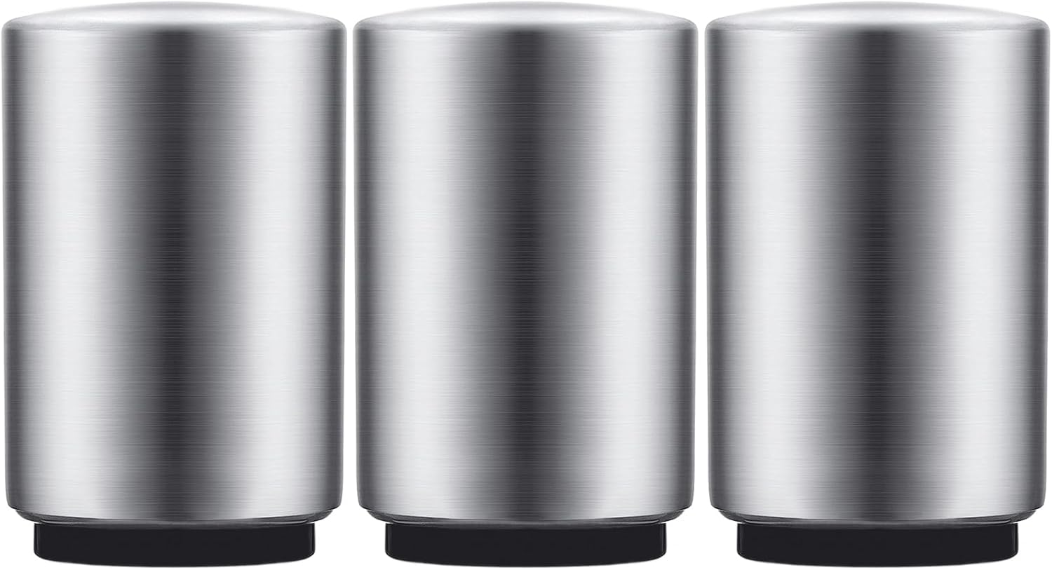 2PCS Premium Beer Bottle Opener, Automatic Stainless Steel Quick Pop the Top Can Openers by Magnet Catching No Damage Caps, Wine Accessory Push down off Magnetic Bartender Tool for Home Picnic Camping