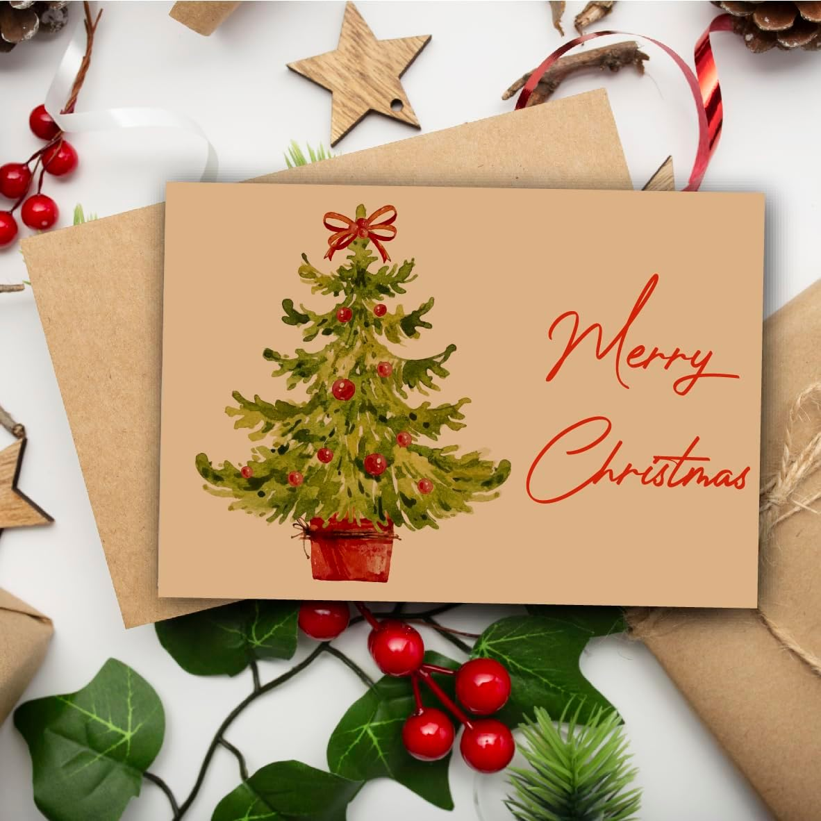 100 Pack Blank Cards with Envelopes 5X7 Inch, Bulk Kraft Paper Greeting Cards for DIY Card Making, Wedding, Birthday, All Occasions image number 6