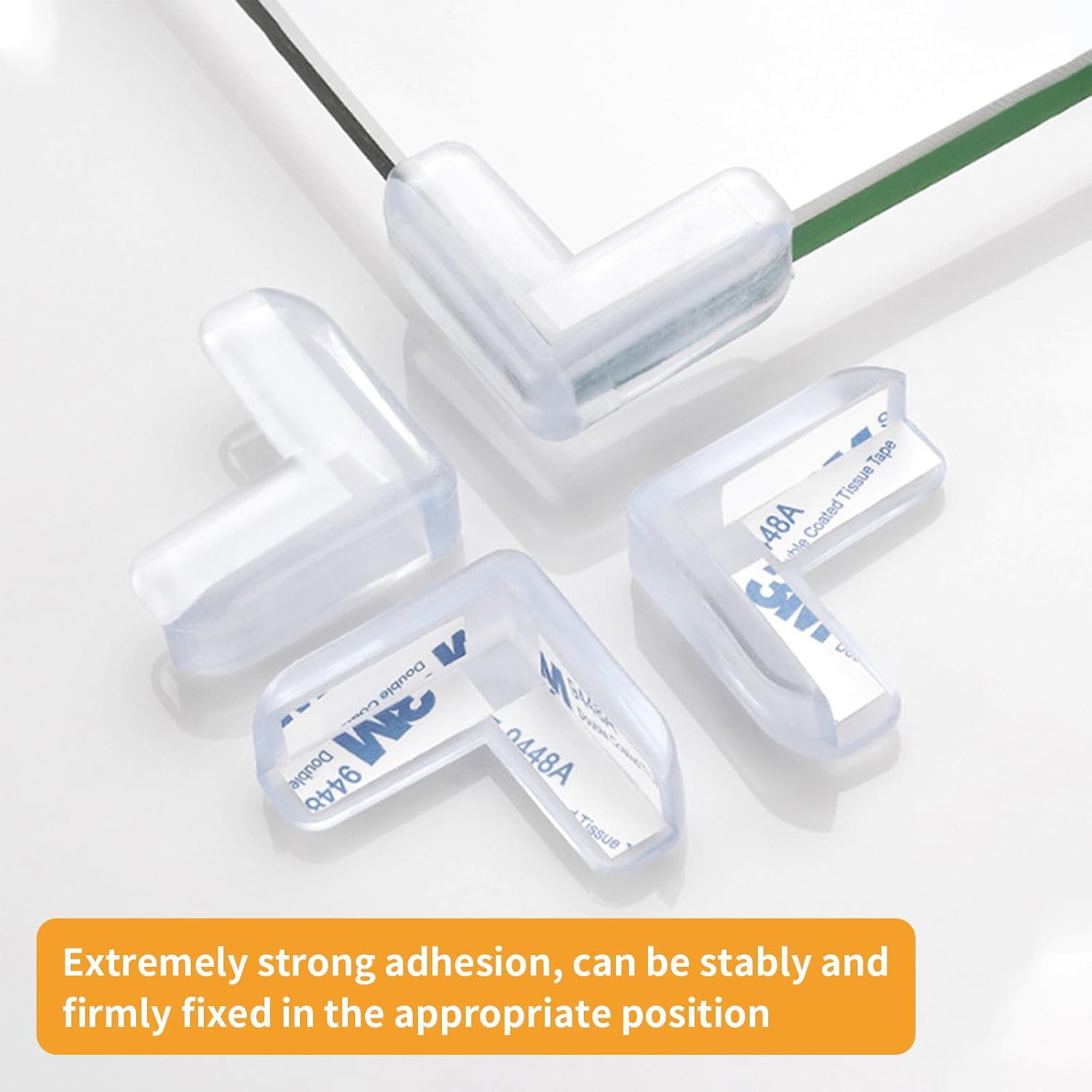 16PCS Clear Corner Protector, L Shaped Silicone Rubber Corner Guards for Furniture, Bed, Dressers and Cabinets, Table Protectors and Edge Bumpers, Waterproof Smooth Surface image number 3