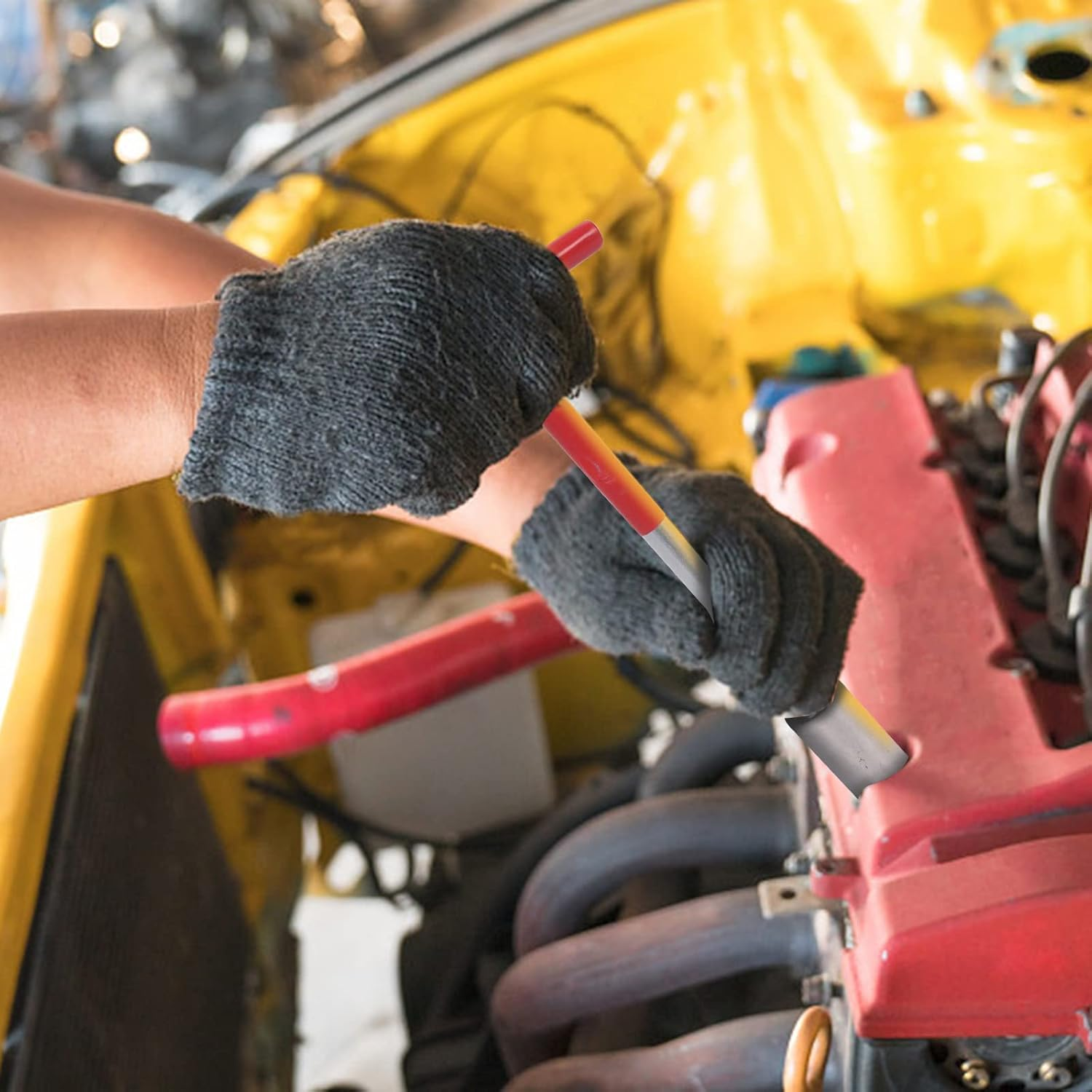 Tanstic 4Pcs T-Handle Universal Joint Spark Plug Socket Wrench with 16Mm(5/8") and 21Mm(13/16") Socket Wrench, Spark Plug Gap Gauge, T-Bar Remover Installer Double Socket Wrench image number 1