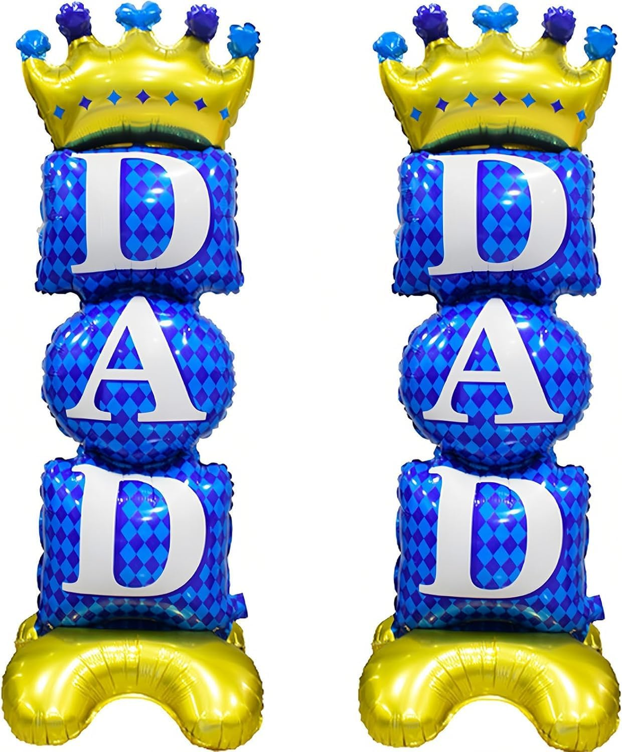 Father Day Balloons Standing, 2Pcs Father Birthday Foil Balloon Set, Happy Fathers Day Party Decoration Balloons