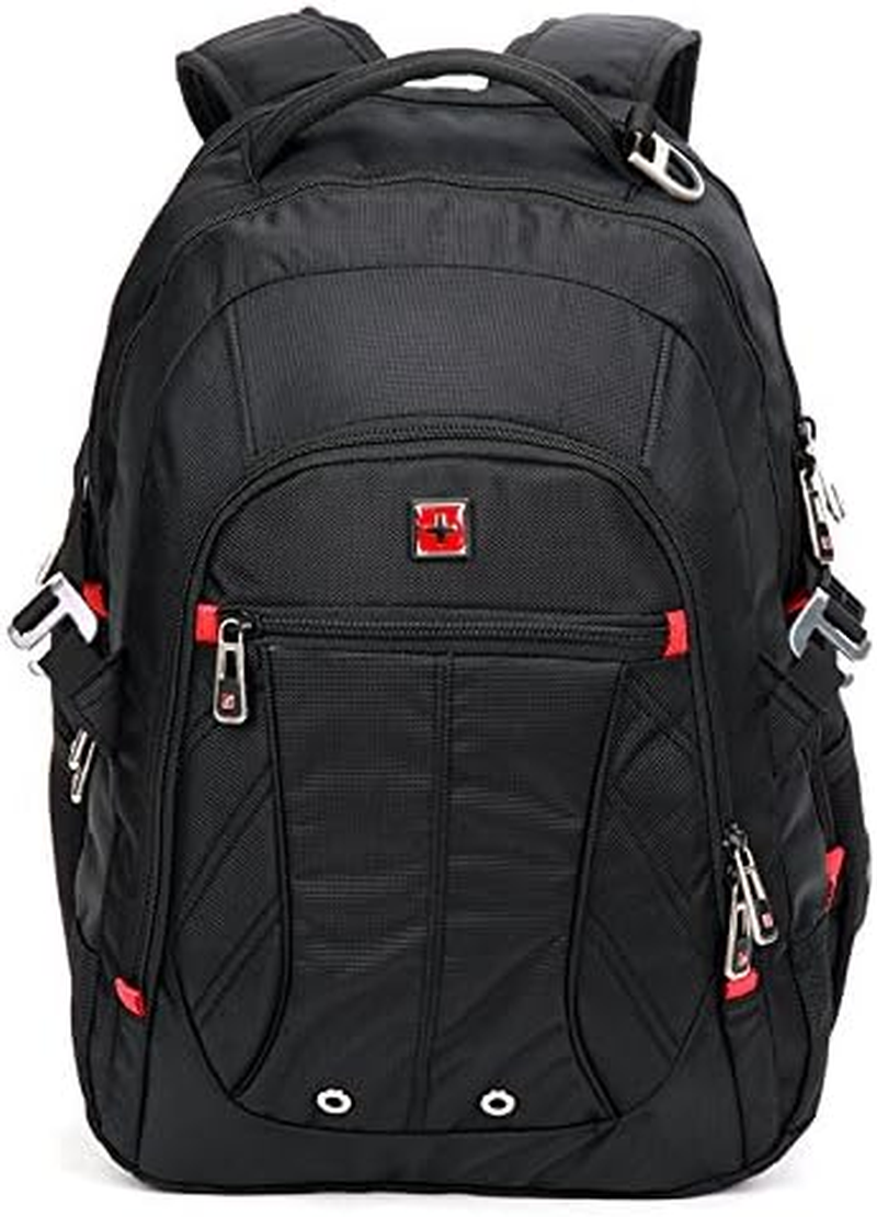 SWISSWIN Swiss Business Backpack Travel Backpack College School Backpack Casual Daypack Daily Shoulder Bag SW8110I Black 15.6 Inch Laptop Notebook Backpack for Men Womens Boys Girls &hellip; image number 3