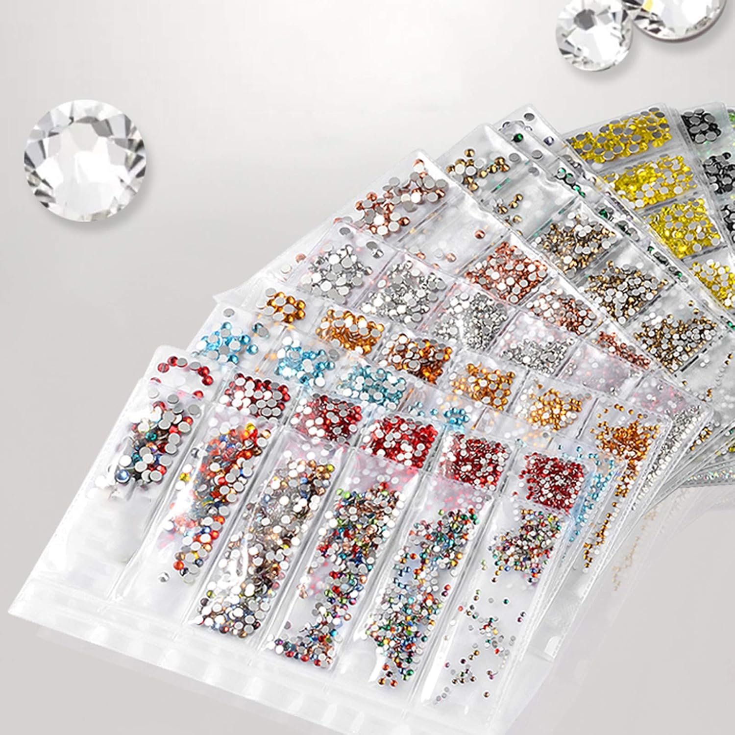 1 Bag Nail Art Rhinestone Flat-Back Rhinestone Super Flash Nail Decoration DIY New Gold Color image number 2