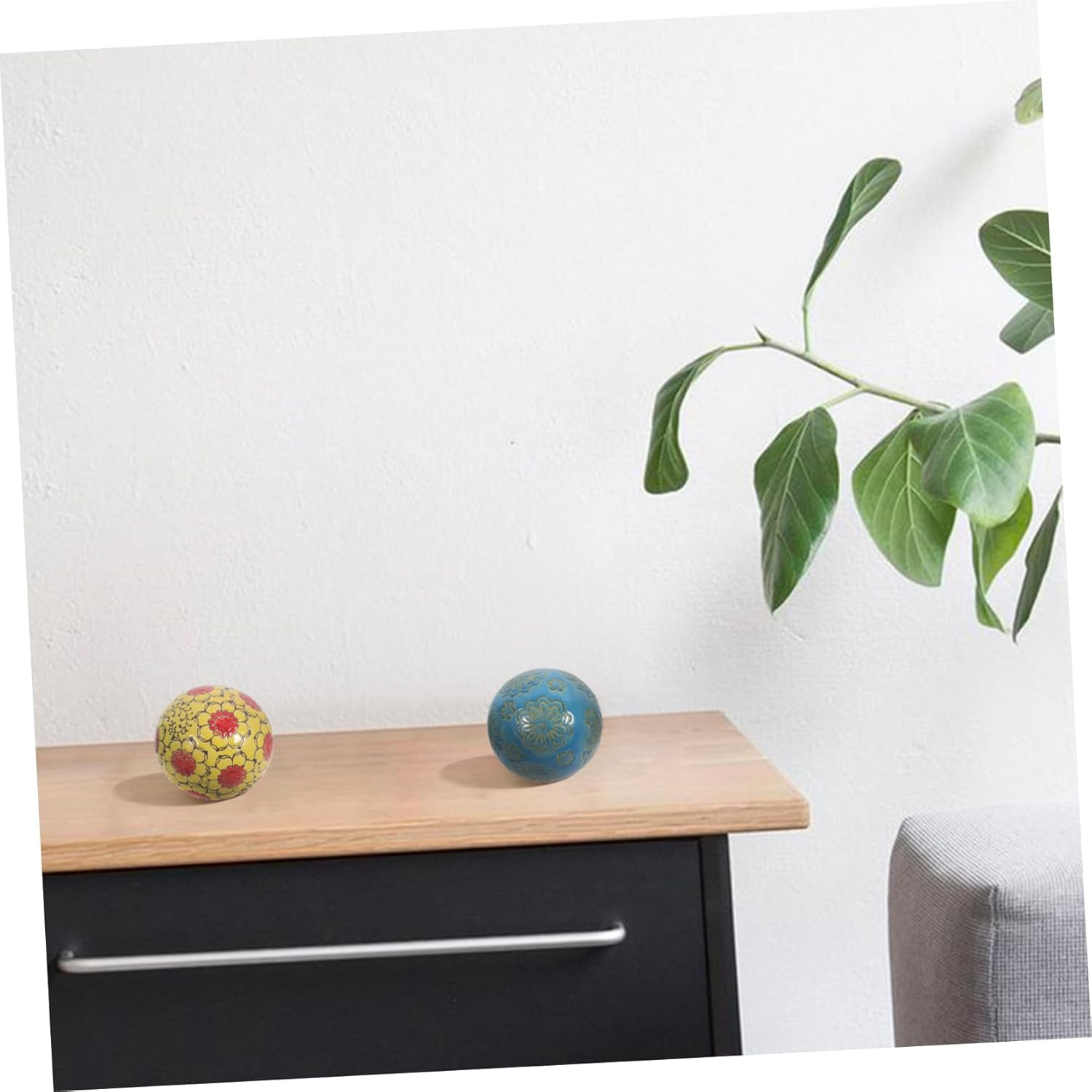 BESPORTBLE 3Pcs Decorative Ceramic Porcelain Balls Floating Orb Spheres for Bowl Vase Home Decor for Water Display Random Style image number 3