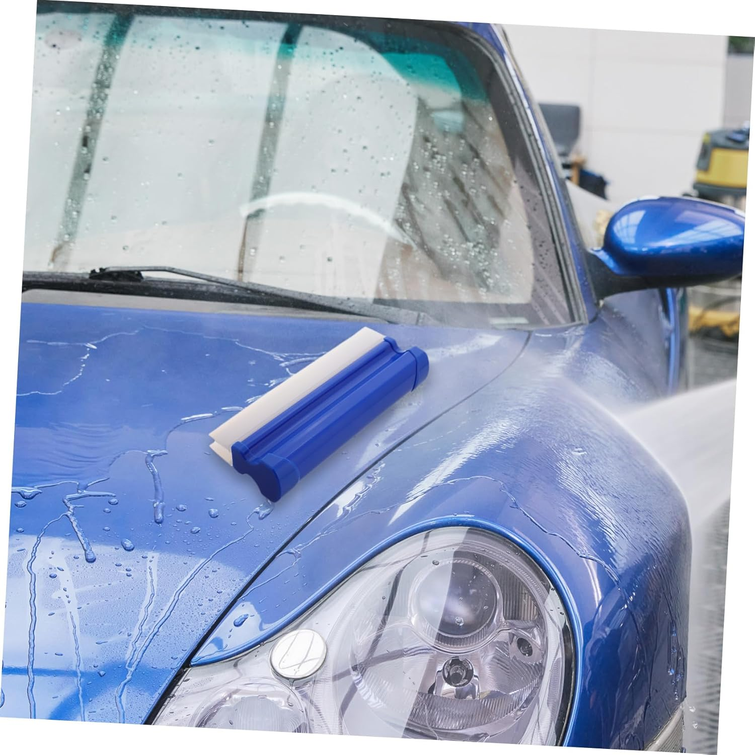 CHILDWEET Car Window Squeegee with Double Row Silicone Blades 20Cm, Non-Scratch Glass Cleaner Tool for Car Side Mirrors and Home Windows, Quick Drying Water Blade for Automotive Exterior Care image number 2