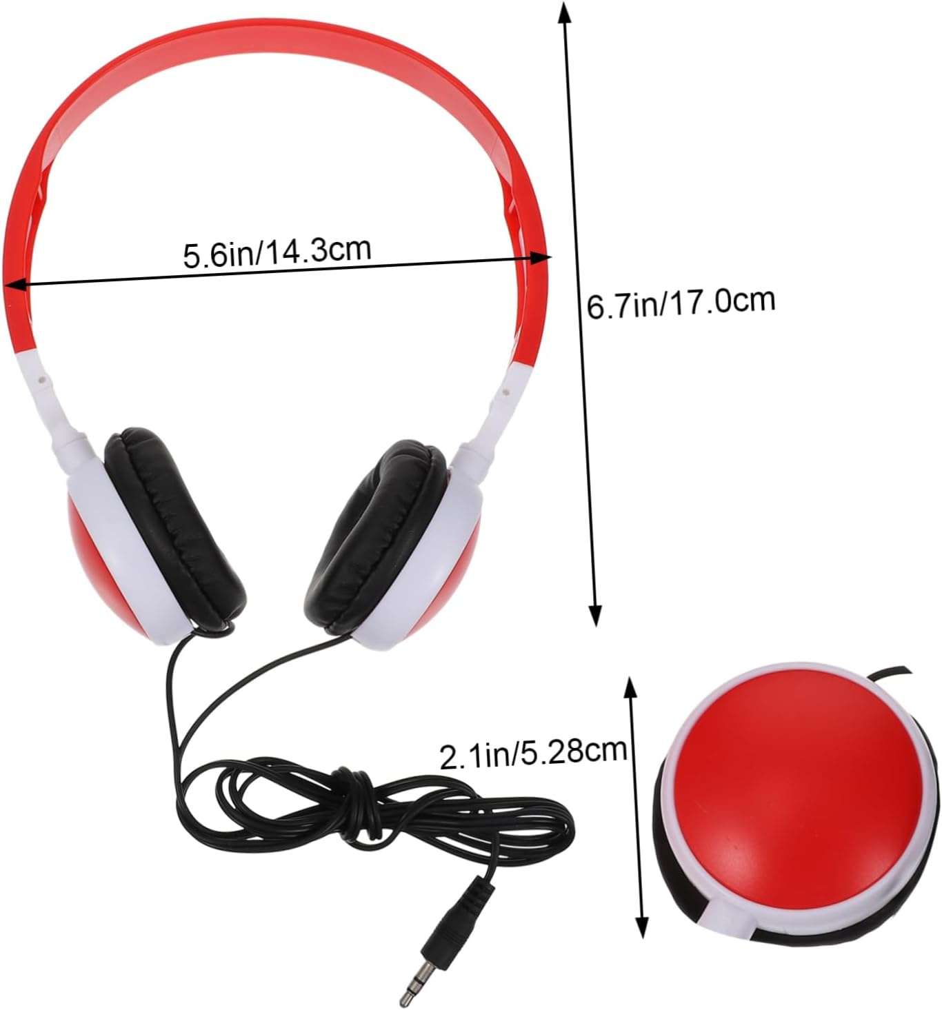 HOMSFOU Boys Girls Headphones with Cable Foldable Stereo Music Headset for School Home Travel Socket Earphones for Students and on the Go image number 5
