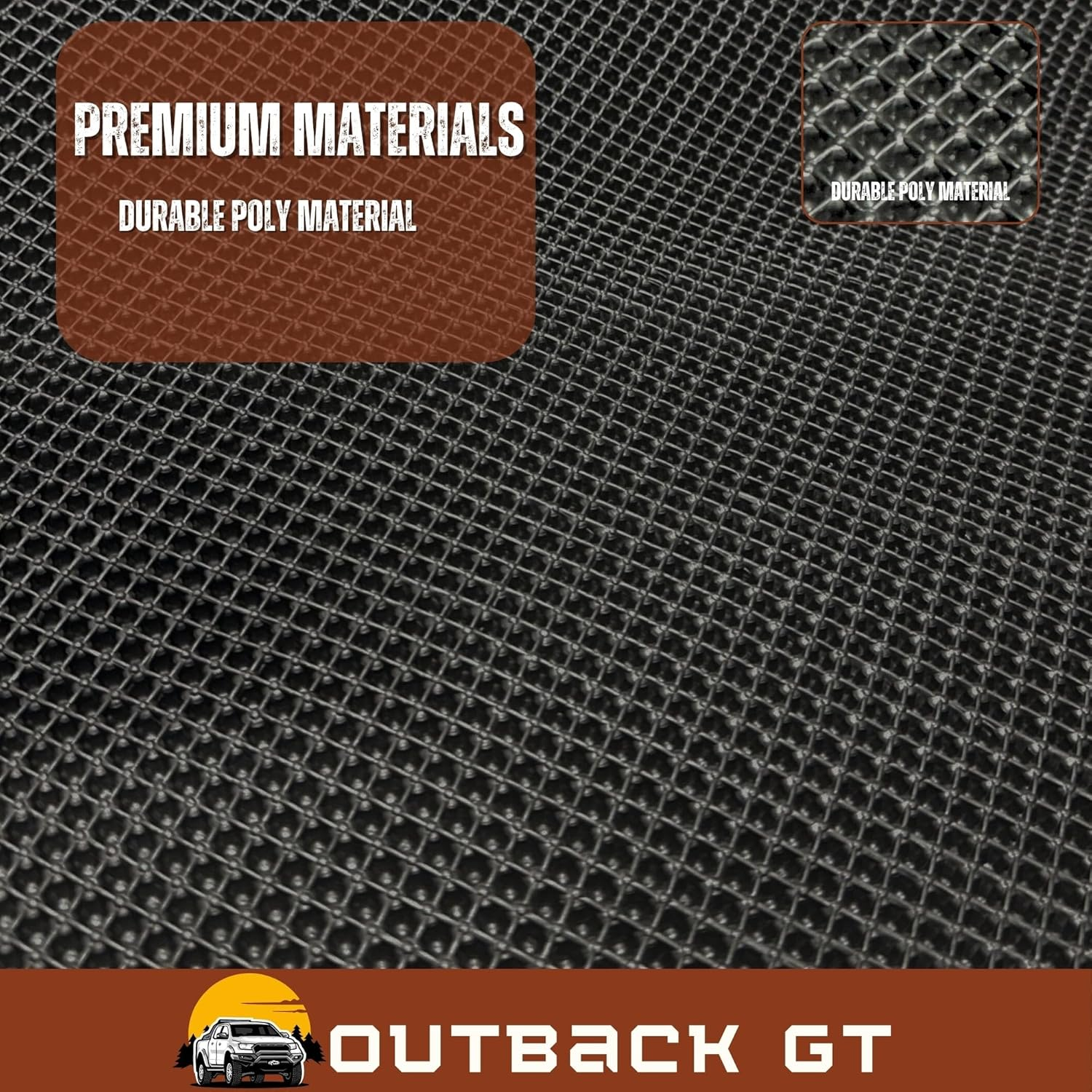 Outback GT 6D Diamond Custom-Fit Car Floor Mats, Compatible with for Mitsubishi Eclipse Cross 2017-Current | Heavy Duty | Anti-Slip | All Weather Protection | Car Accessories image number 4