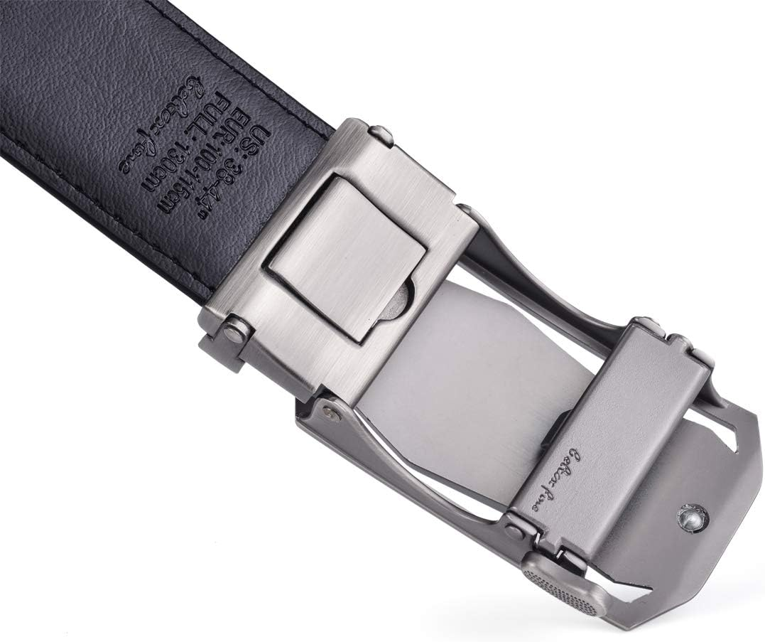 Fashion Men Belts Leather Ratchet Slide Belt with Automatic Buckle(Multiple Styles Perfect to Fit) in Gift Box Beltox Fine image number 2