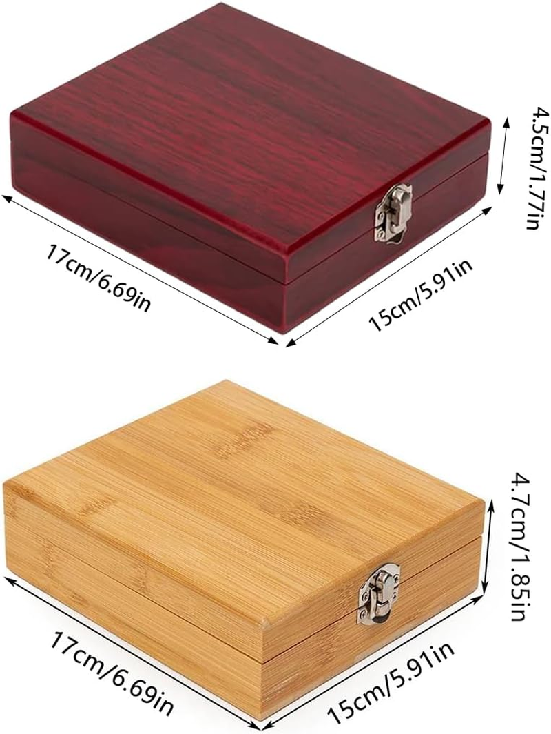 AIMALL Stainless Steel Wine Opener Set with Bamboo Box &ndash; 4-In-1 Multifunctional Corkscrew, Stopper, Drip Ring & Pourer for Red Wine, 5.9X6.7X1.85In - Khaki Wooden Box image number 6