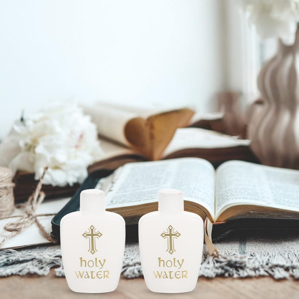 Amosfun 60Ml Plastic Bottles Holy Water Vials Aromatherapy Jars Empty Containers image number 1