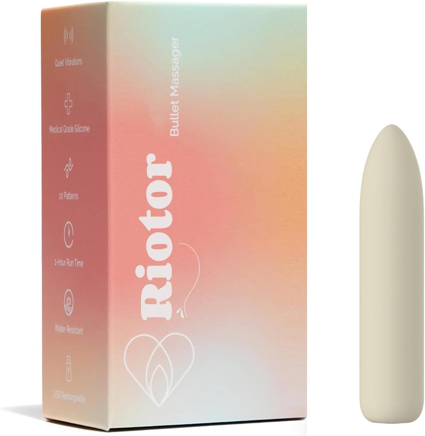 Bullet Vibrator Rechargeable for Travel Portable Waterproof Mini Massager for Women (Pink)