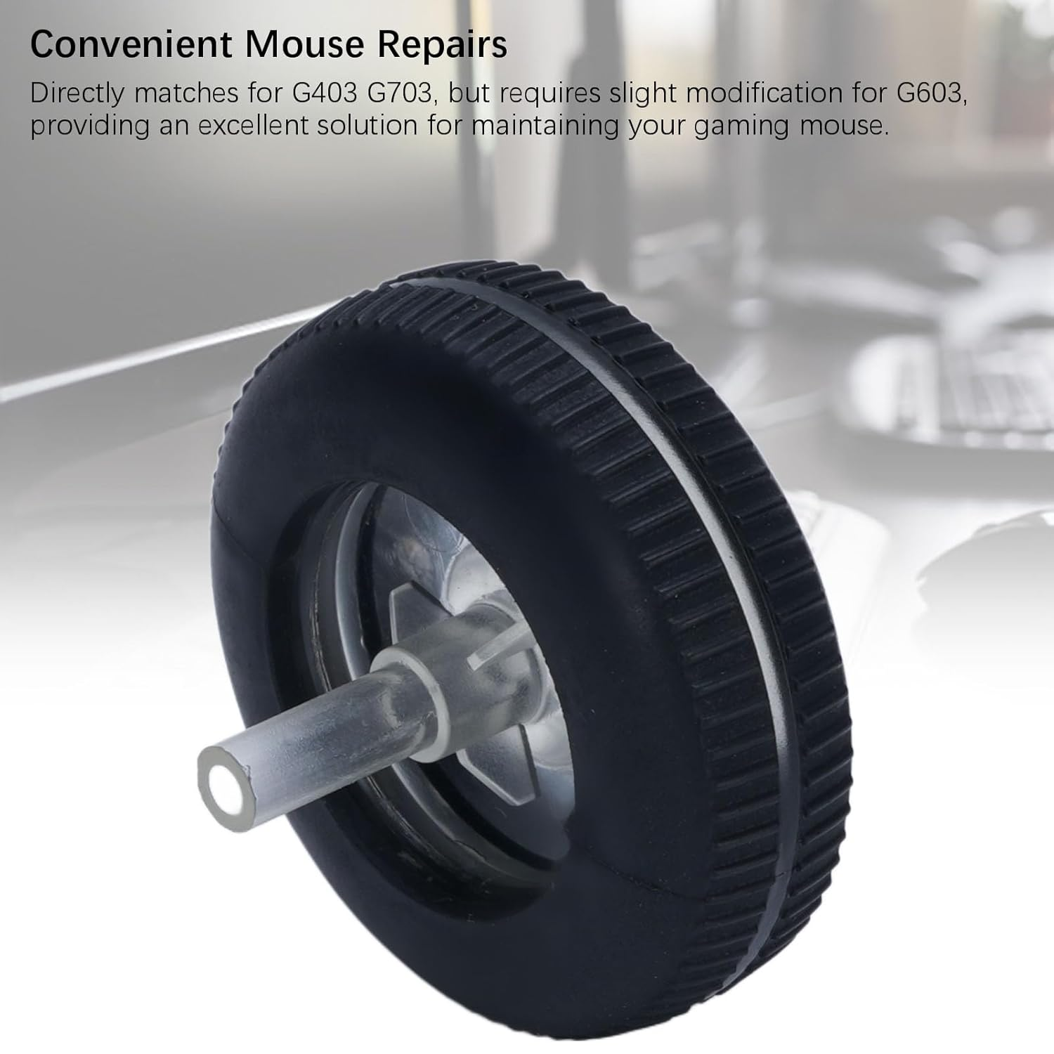 For G403 G703 G603 Mouse Wheel Replacement, for G403 G603 G703 Mouse Roller Scroll, Wear Proof Black Scroll Roller Pulley, Specifically Designed for G403 G603 G703 Mouse image number 3