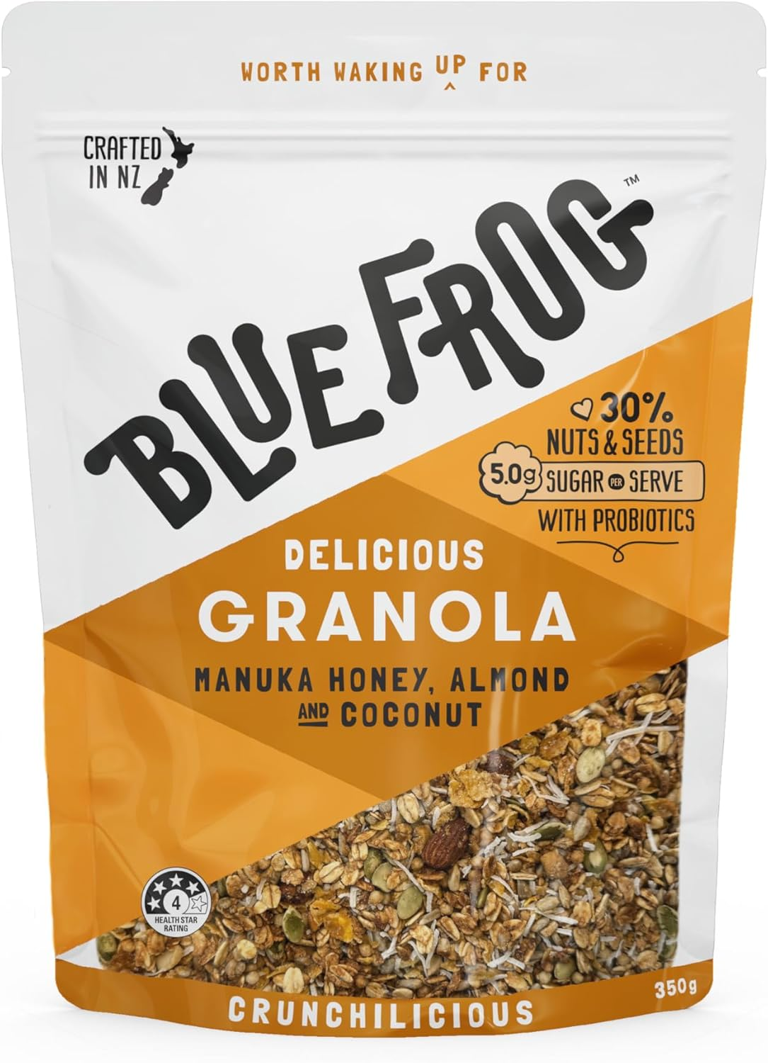 Blue Frog Manuka Honey Probiotic Granola 350 G image number 5