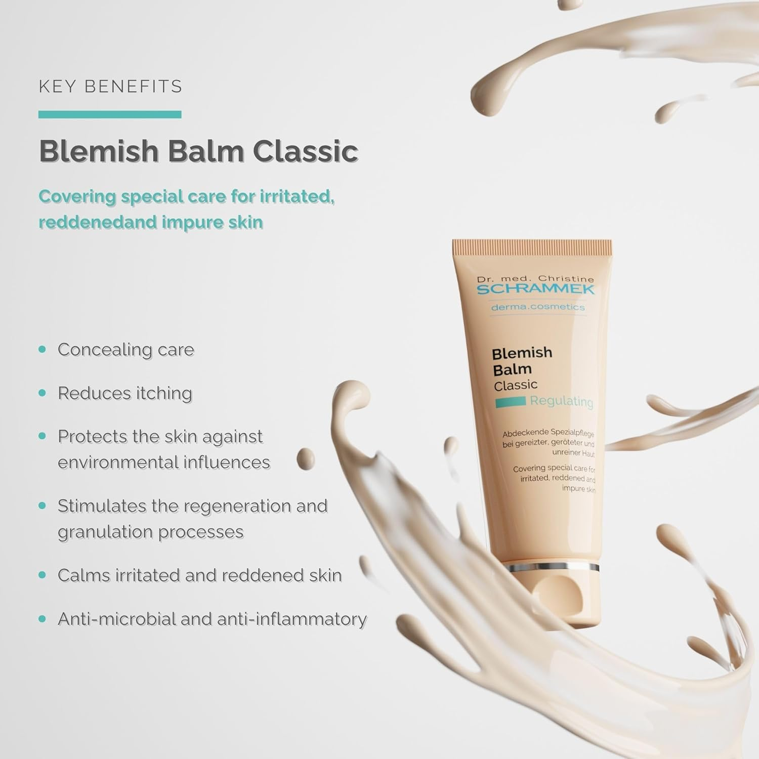 Schrammek Blemish Balm Classic (1.4 Fl Oz) - Covering Special Care for Irritated, Reddened & Impure Skin - the Original since 1967 - BB Cream - Tinted Face Moisturizer - Facial Skin Care - Dr image number 4