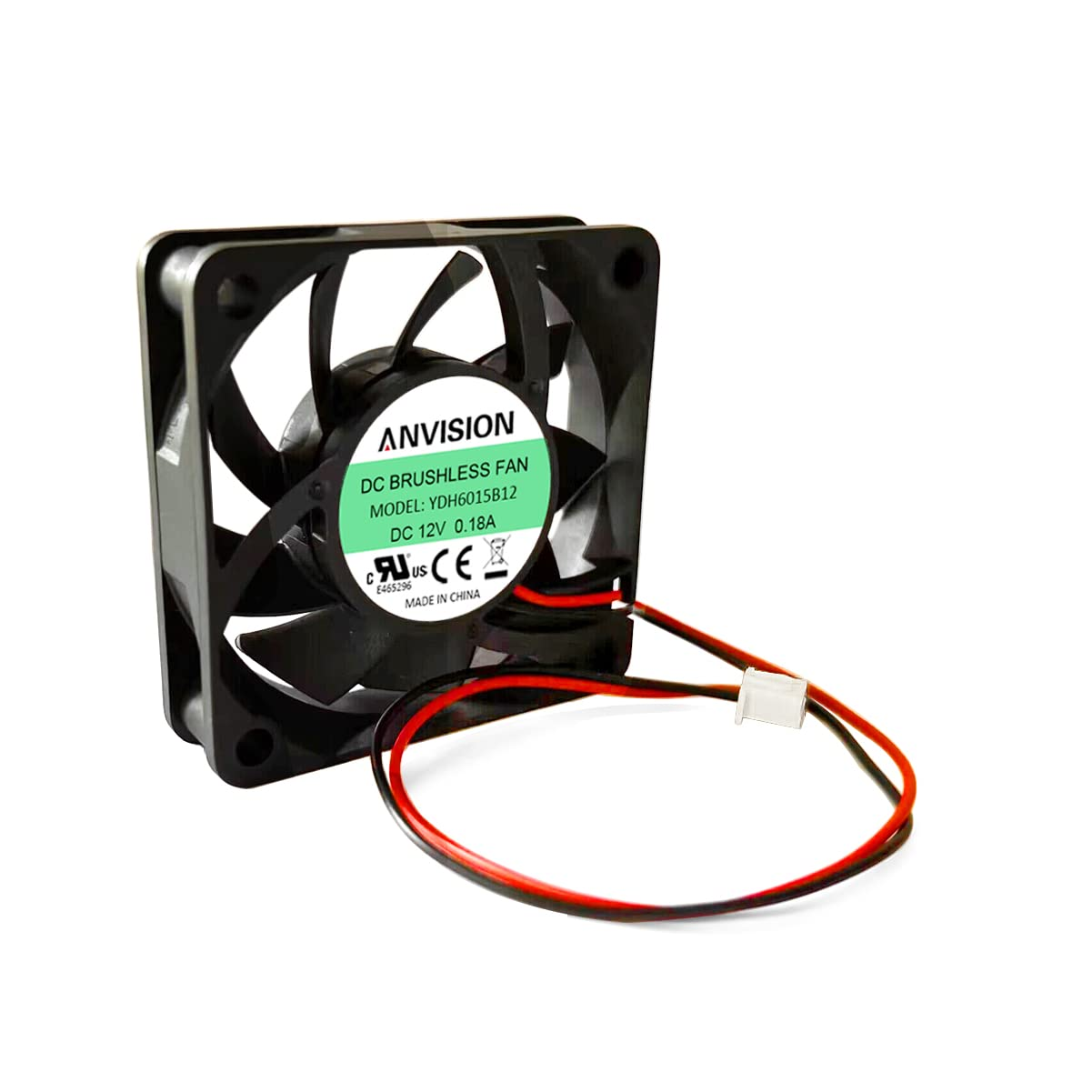 ANVISION 60Mm X 15Mm DC 12V Brushless Cooling Fan, Dual Ball Bearing, 2-Pin image number 6