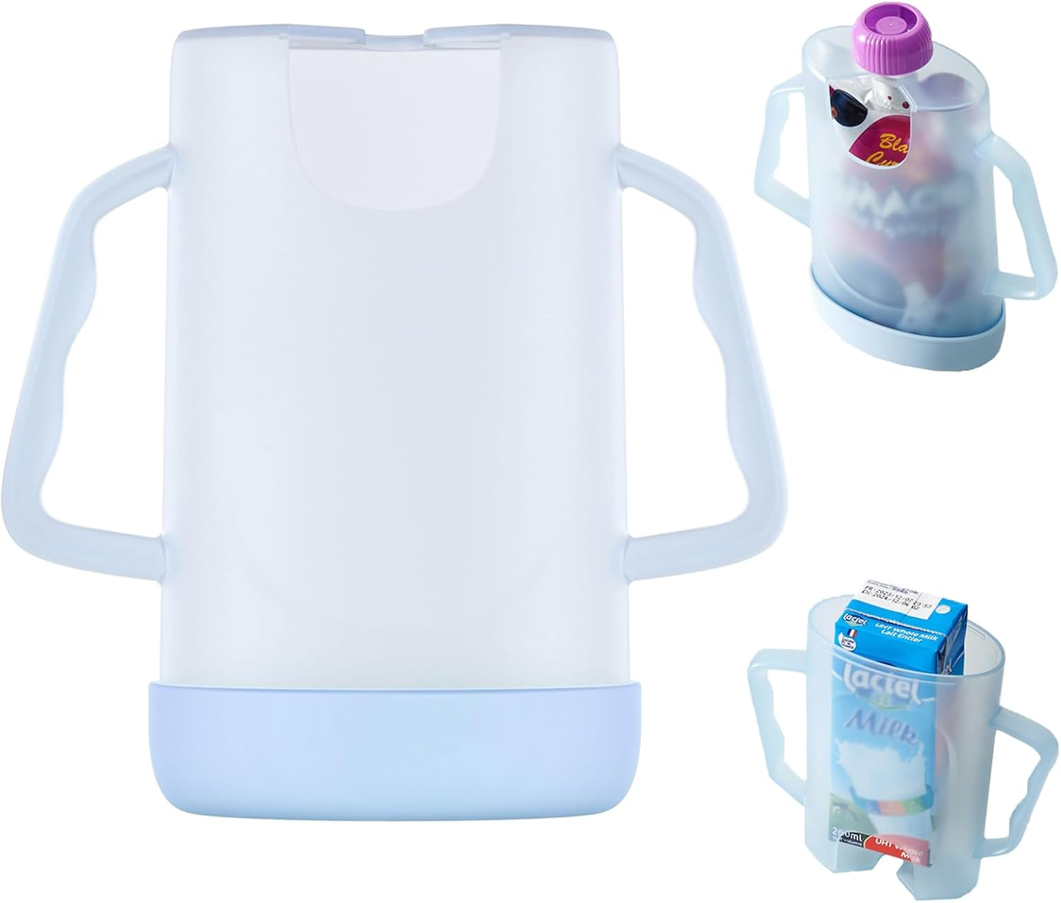 Squeeze Pouch Holder for Food Pouches and Juice Boxes, Mess-Free Self-Feeding, Easy-Grip Handle for Little Hands, Ideal for Fostering Toddler Independence