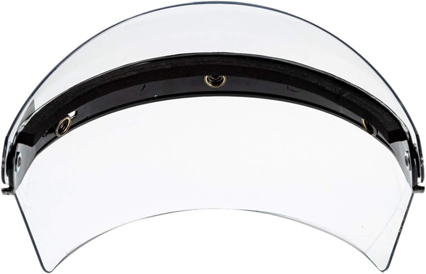 Kokiya Universal 3-Snap Open Motorcycle Open Helmet Visor Wind Lens, Clear image number 1