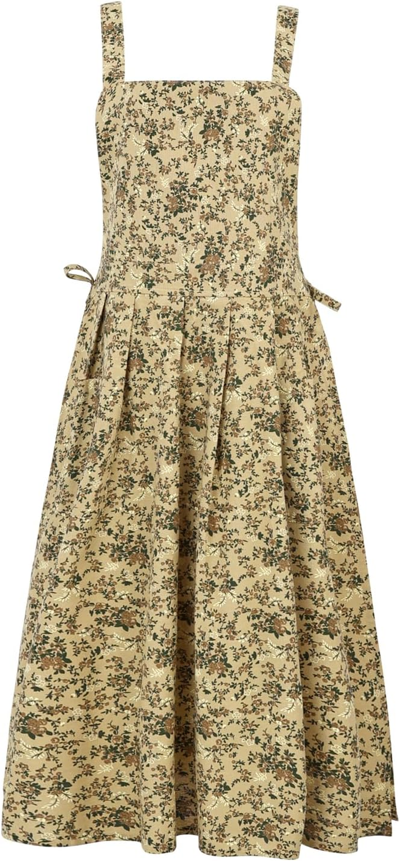 Surblue Cotton Aprons for Women Japanese Style Waterproof Cute Kitchen Aprons with Pockets Pinafore Dress for Painting Cleaning Cooking Gardening