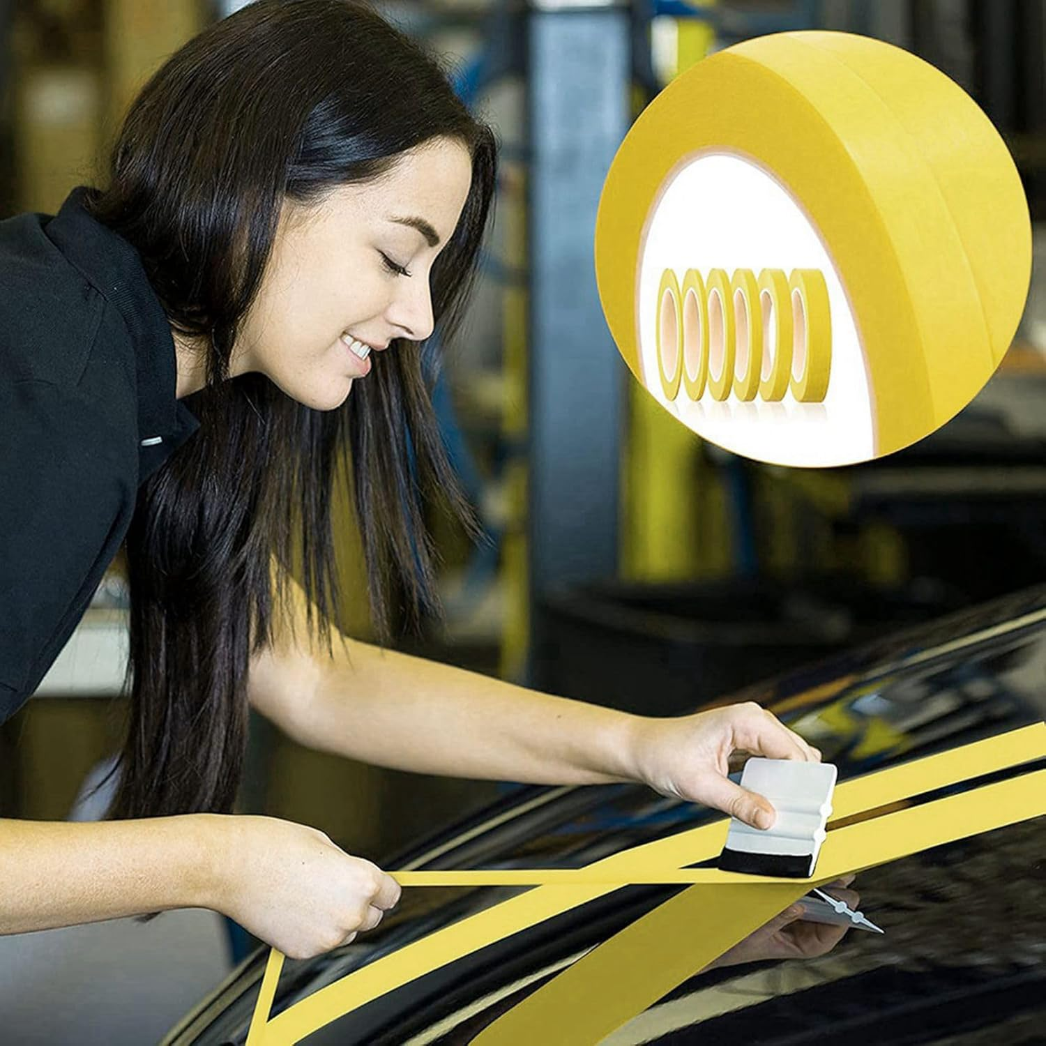 30 Rolls Fine Line Tape 1/16,7/10,1/8,1/4,1/2,3/4 Inch X 55Yard, Fineline Masking Tape, Painters Automotive Masking Tape image number 1