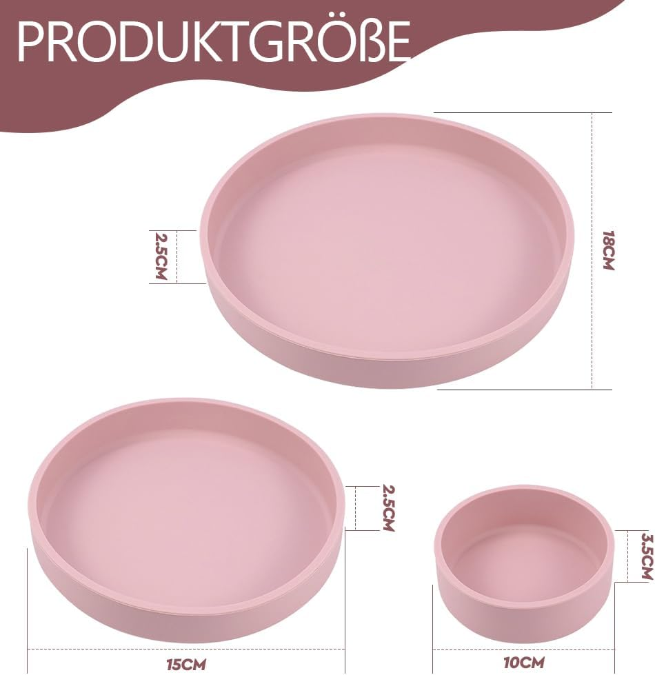 LOMUG Cat and Dog Feeding Bowl, Pack of 3, Silicone Cat Bowl, Drinking Bowl, Cat Bowl, Pet Bowls for Dry Food, Cat Plate for Dry Food and Wet Food image number 2