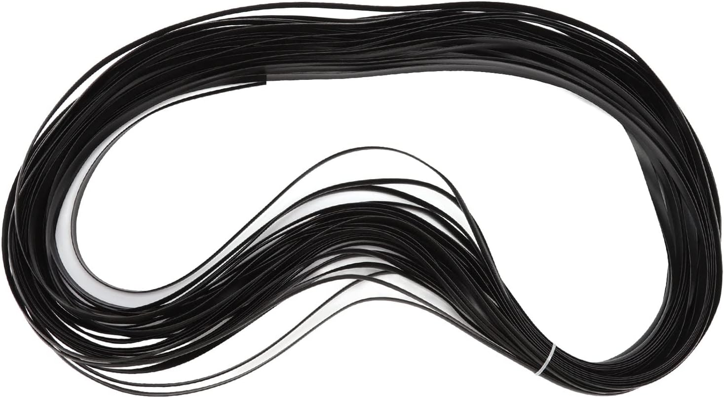 Wicker Repair Material, Flat Plastic Rattan, Synthetic Rattan Replacement Material, Plastic Wicker Repair for Repairing Subs, Sofas, Tables, Storage Boxes (Black)