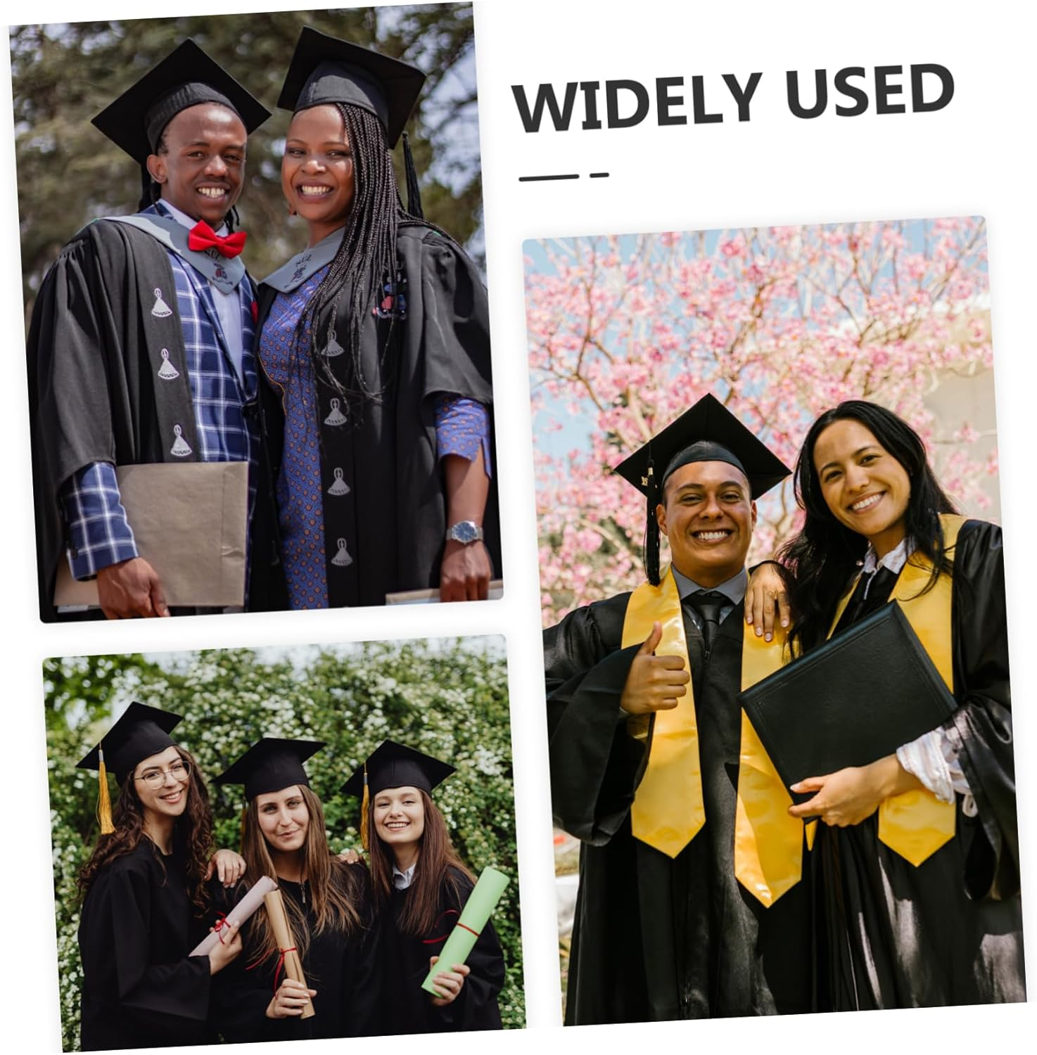 LALAFINA 4Pcs Graduation Cap Tassel Pendant Unique Graduation Hat Accessories for Memorable Ceremony and Chic Design for Photography and Celebrations - Golden image number 4