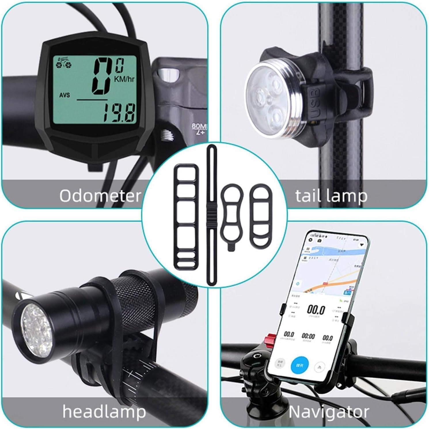 Silicone Strap for Flashlight with S-Shaped Hook,35Pcs Silicone Mount Band for S-Shaped Hook,Bike Flashlight Mount Strap with S-Shaped Hook,Bike Silicone Band Bike Light Rubber Band with S-Shaped Hook image number 4