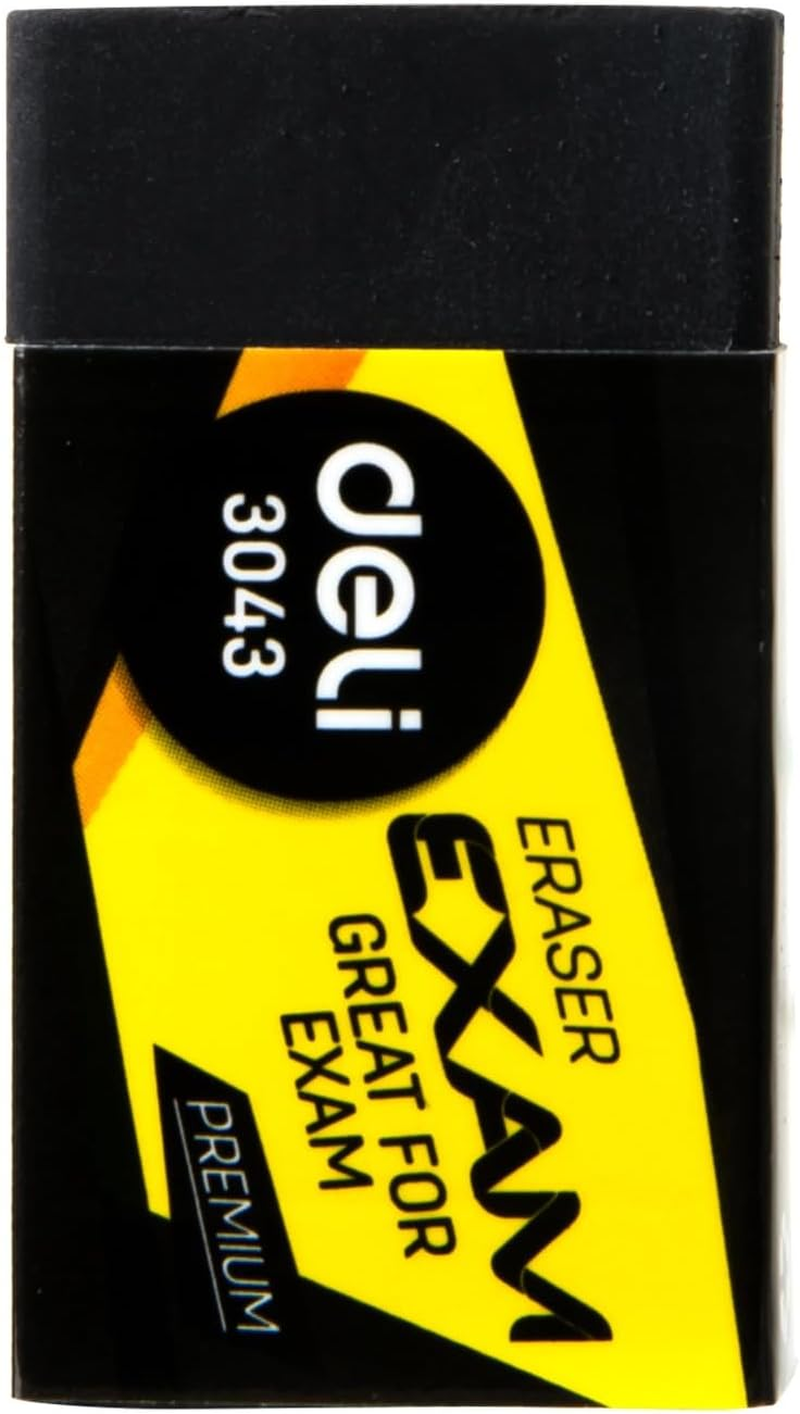 Deli E3043 Exam Eraser, 40 Mm &times; 22 Mm &times; 12 Mm, Black image number 3