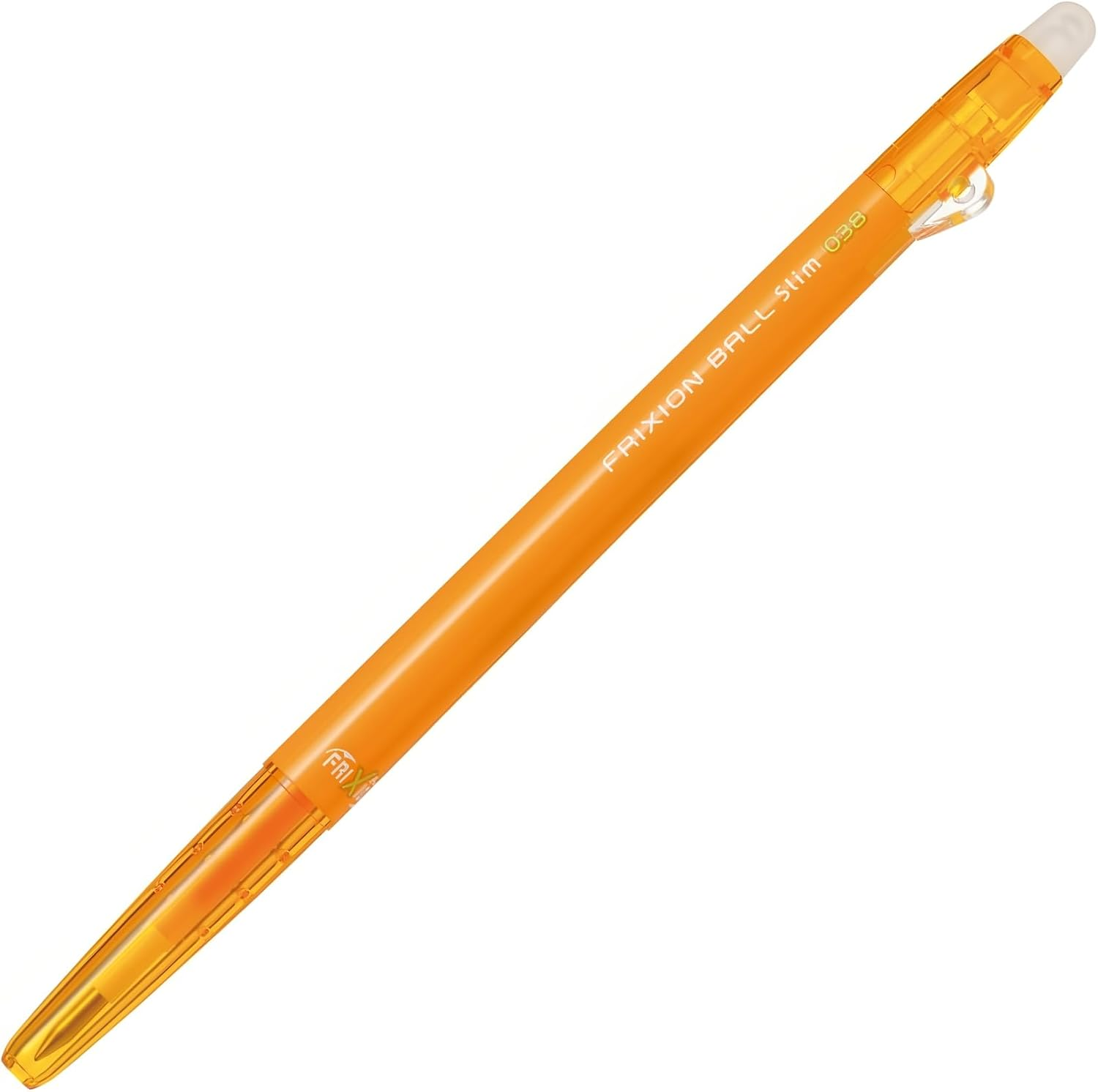 Pilot Frixion Slim Retractable Erasable Gel Pen, Apricot Orange, 0.38 Mm - 1 Count (Pack Of 1), Apricot Orange
