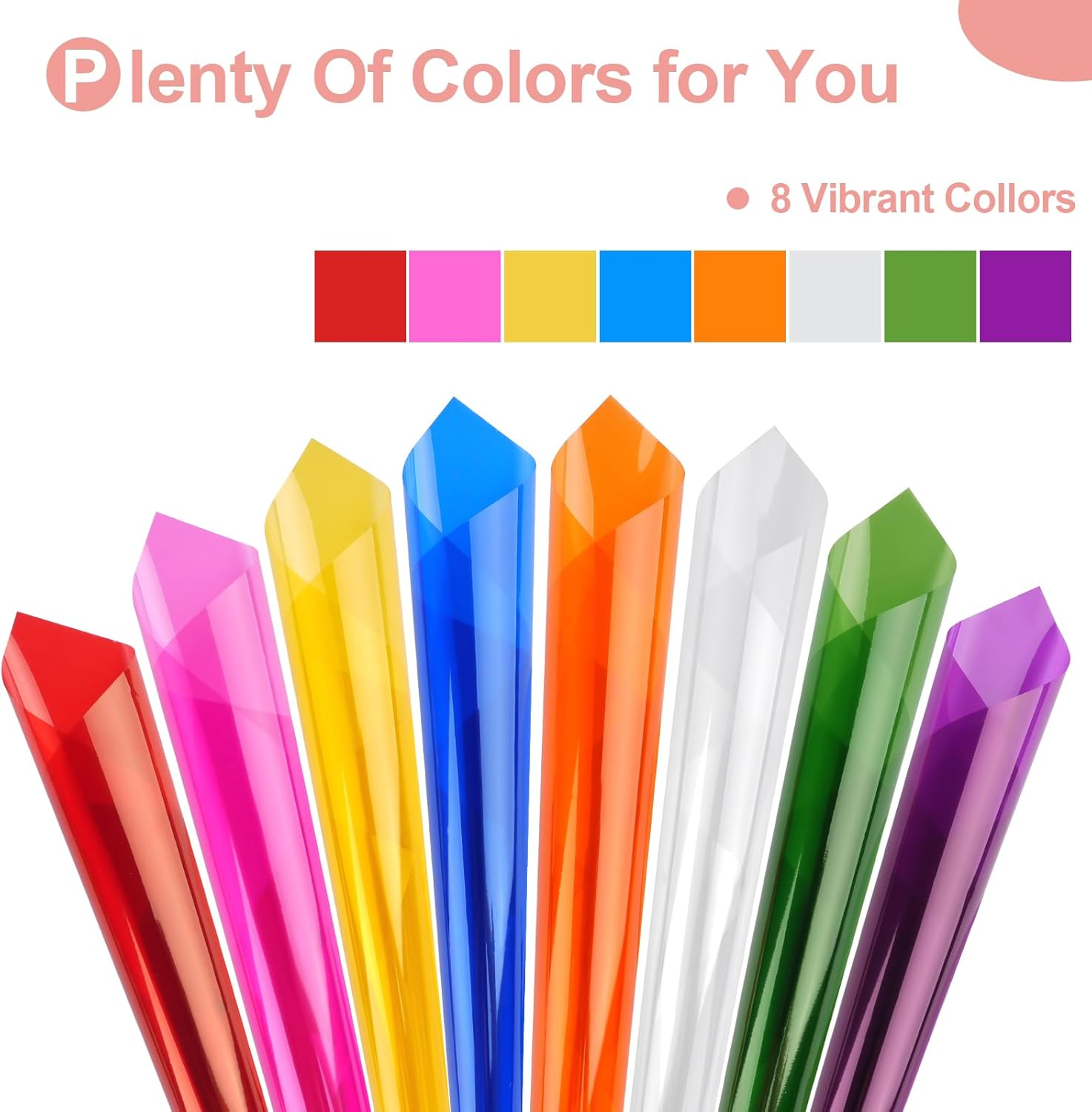 120 Pcs Cellophane Paper, Colored Cellophane Sheets, Colored Plastic Sheets, Colored Transparent Cellophane Wrap, Cello Sheets for Candy, DIY Arts Crafts Decorations(7.5 X 7.5 Inch) image number 3
