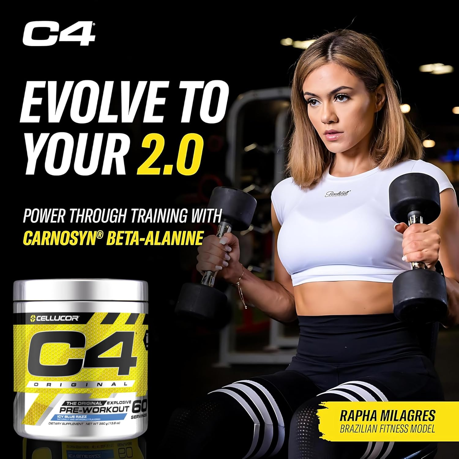 Cellucor C4 Original ID Series 60 Serves Pre Workout (Icy Blue Razz) image number 1