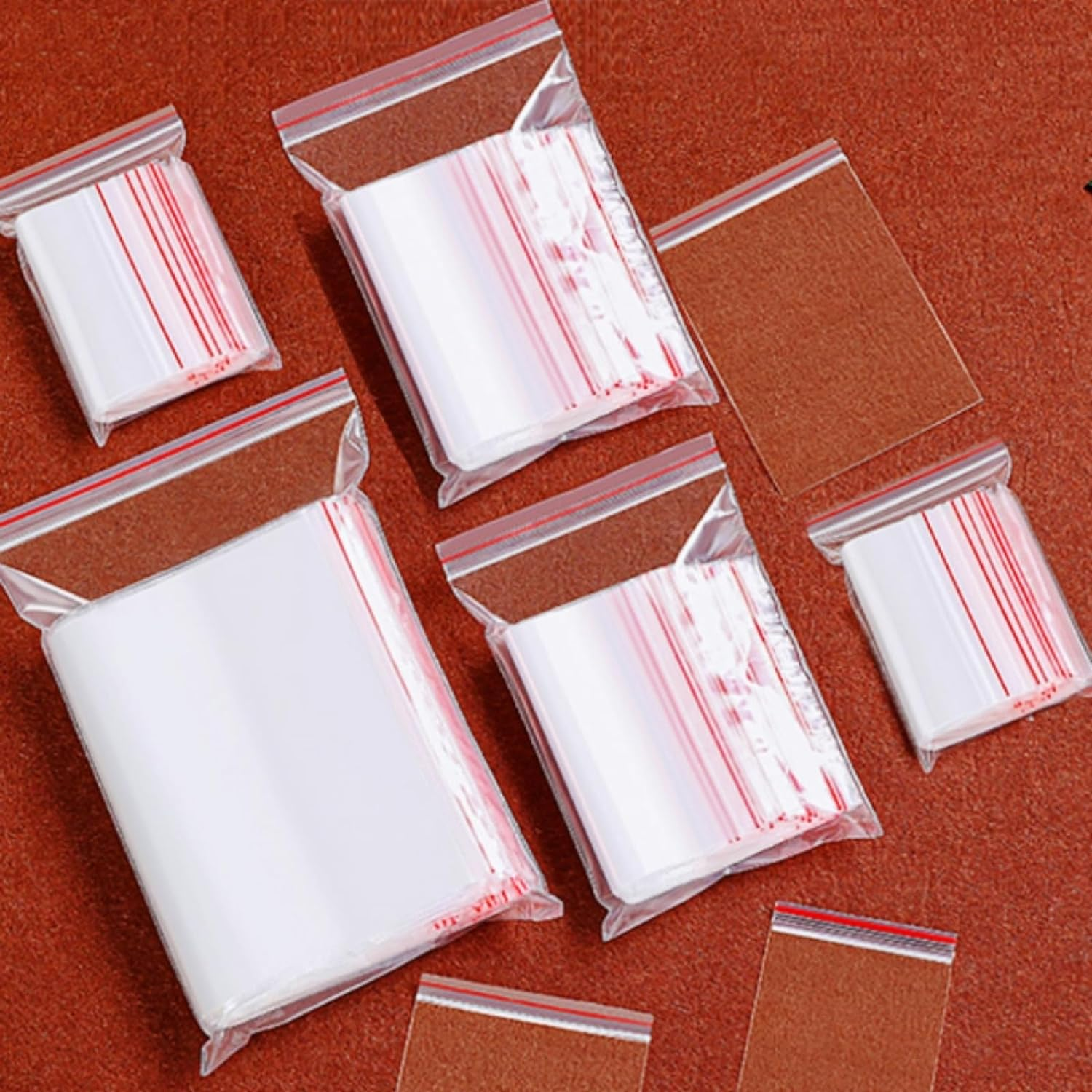 500 Pack Mini Ziplock Bags, 3 Different Size Small Poly Zipper Bags,Clear Reusable Ziplock Bags Storage for Bead,Jewelry,Candy (4X6Cm +5X7Cm+6X9Cm) image number 3