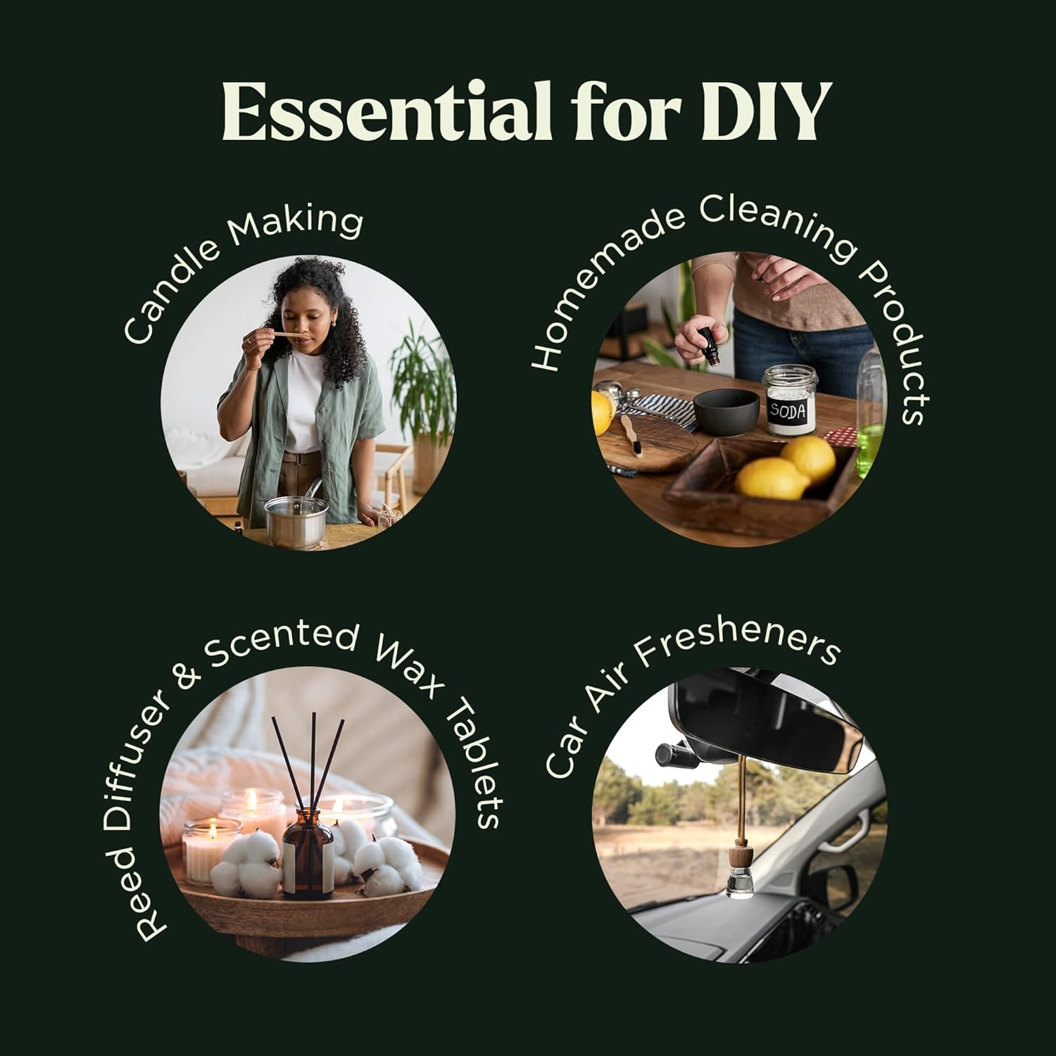 Lagunamoon Essential Oils Gift Set,Top 6 Aromatherapy Oils Orange Lavender Tea Tree Peppermint Eucalyptus Lemongrass image number 2