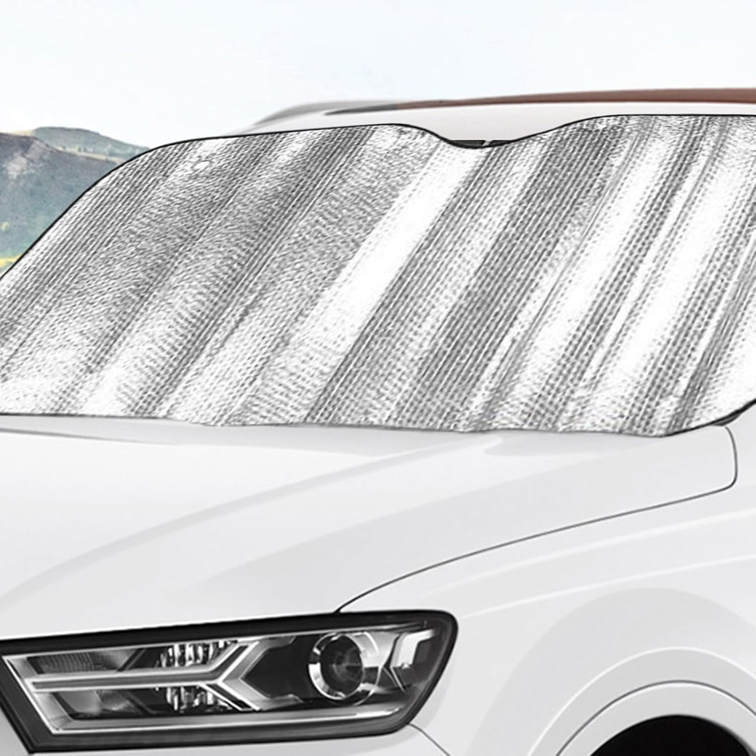 Car Windshield Sun Shade - Car Shade Front Windshield Cover - UV Protection Heat Shield Reflector, Vehicle Accessories Keep Cool for Truck Sedan Auto image number 3