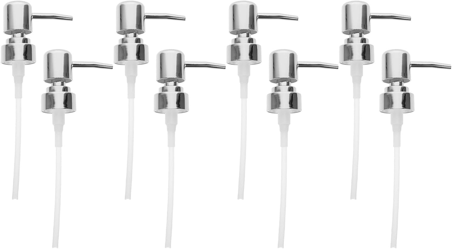 DECHOUS 8Pcs Soap Dispenser Pump - Gold Plastic Soap Pump for Lotion Shampoo - Fits Regular 28Mm Bottles - Replacement Dispenser Top for Kitchen and Bathroom Lotion Refill