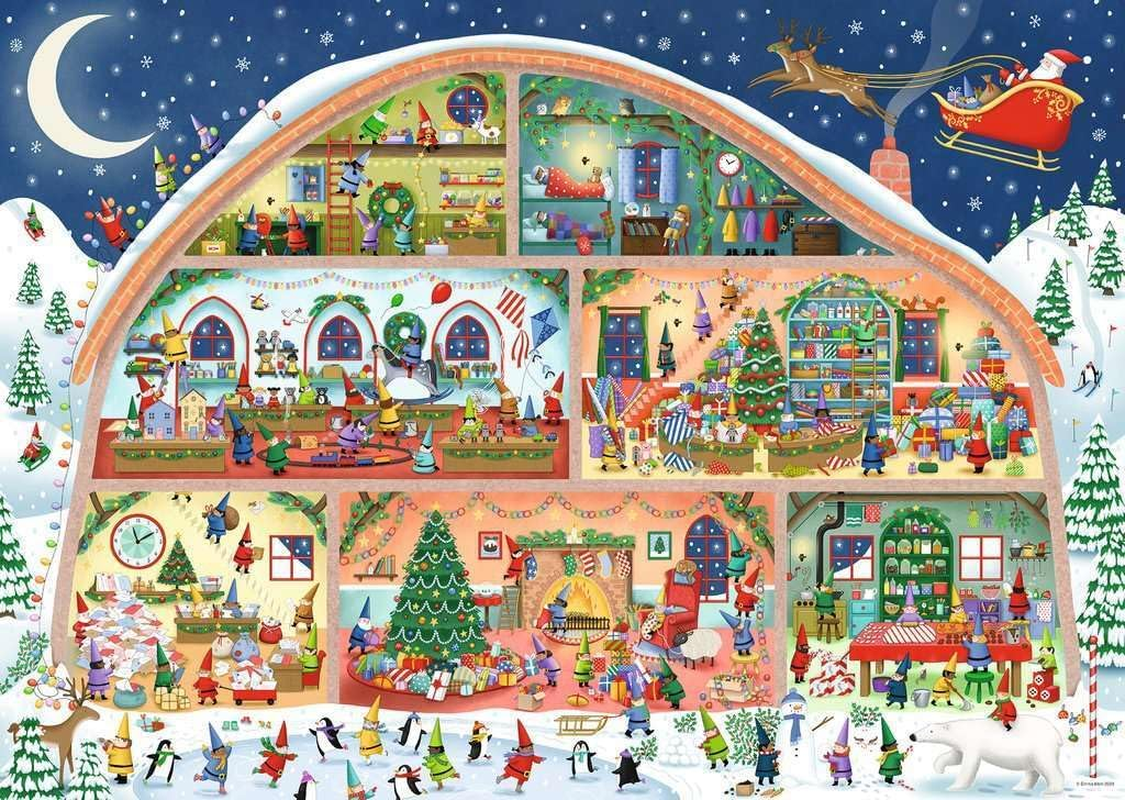 Ravensburger - Santa'S Workshop Puzzle 1000P image number 4
