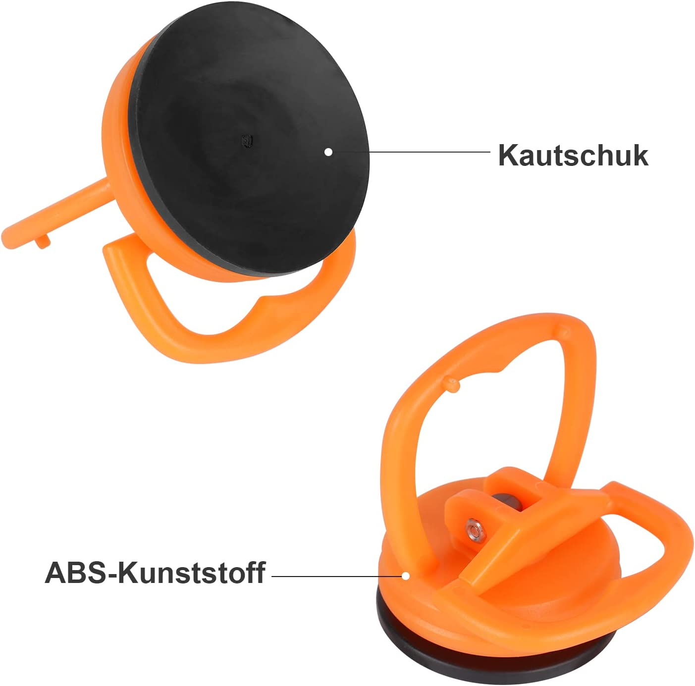 Car Dent Puller Removal Kit, 3 Pcs Dent Remover Tool for Car, Body Repair Dent Ding Removal Tools, Pop Small Dent Repair Duction Cup-Orange&hellip; image number 3