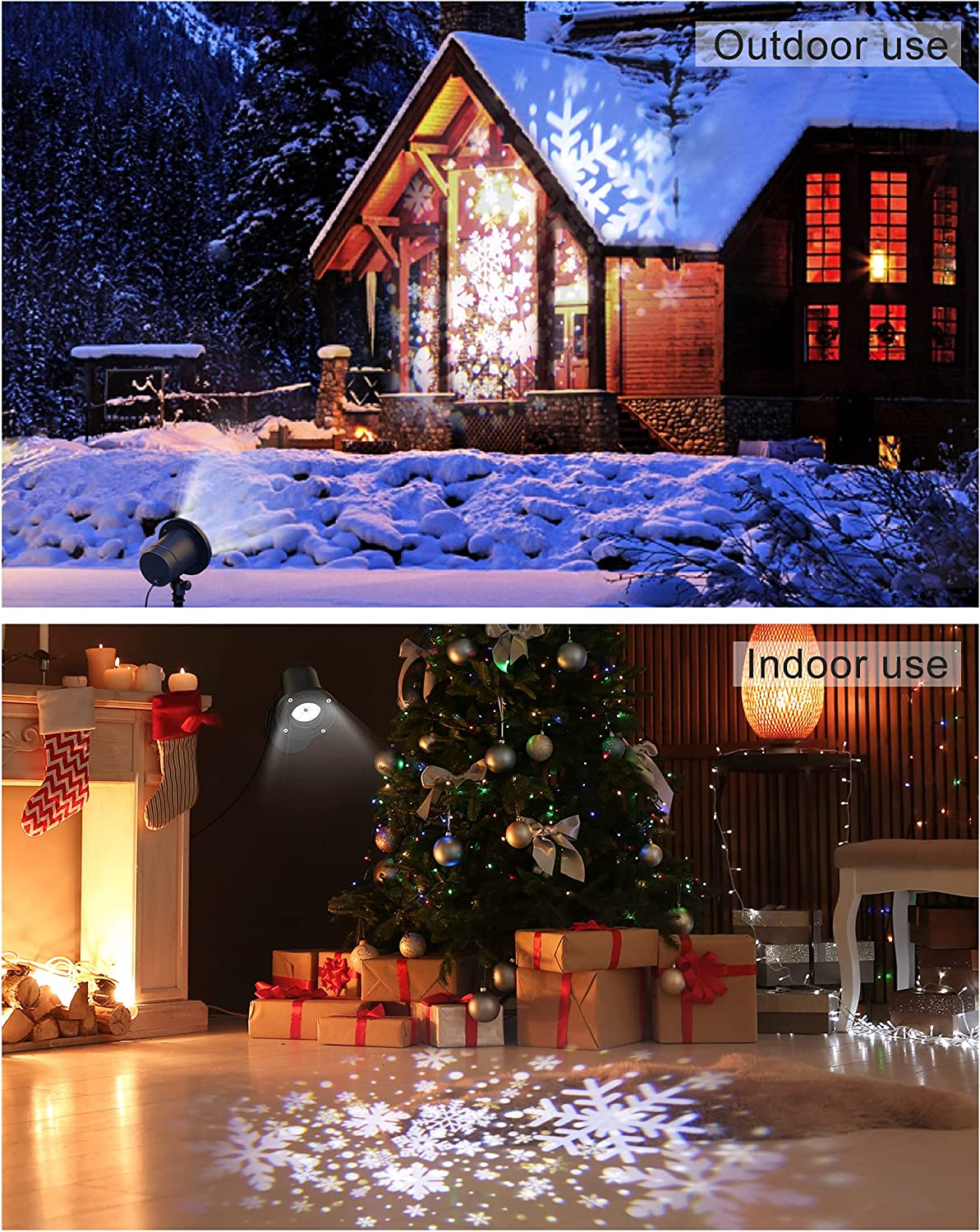 Gaiatop Christmas Projector Lights Outdoor, Highlight Led Snowflake Lights Projector, Waterproof Landscape Christmas Decorations Lighting for Xmas Home Party Wedding Garden Patio image number 5