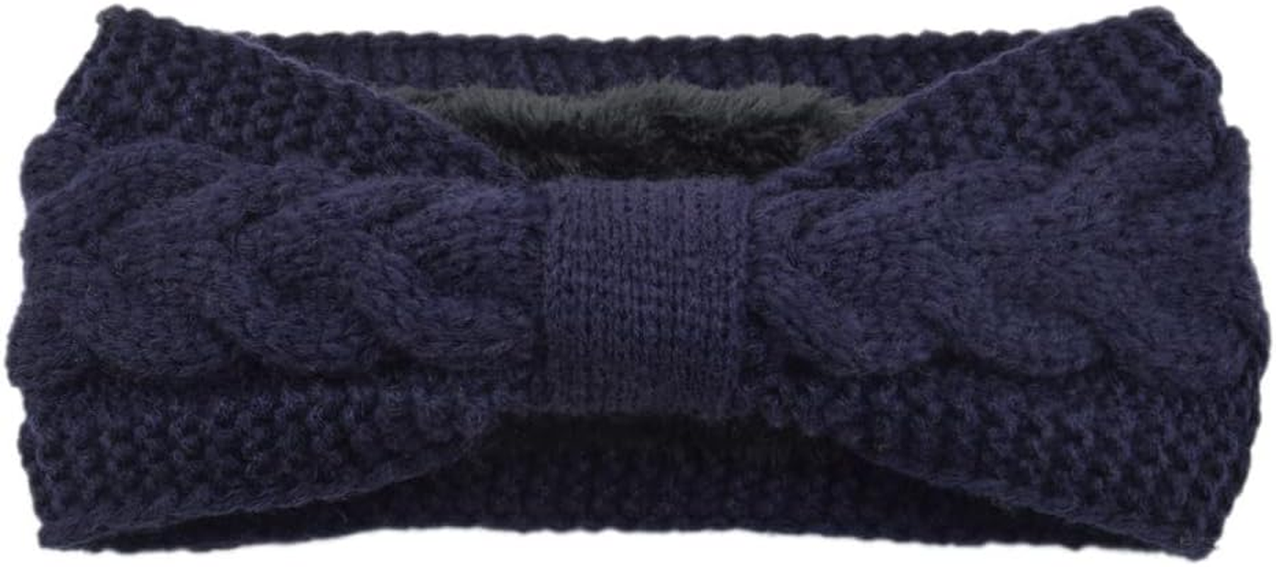 Whakano Winter Vintage Headband Braided Headbands Knitted Thickening Ear Warmers Elastic Wide Fashion Headband for Everyday Sports Yoga for Women and Girls, Dark Green