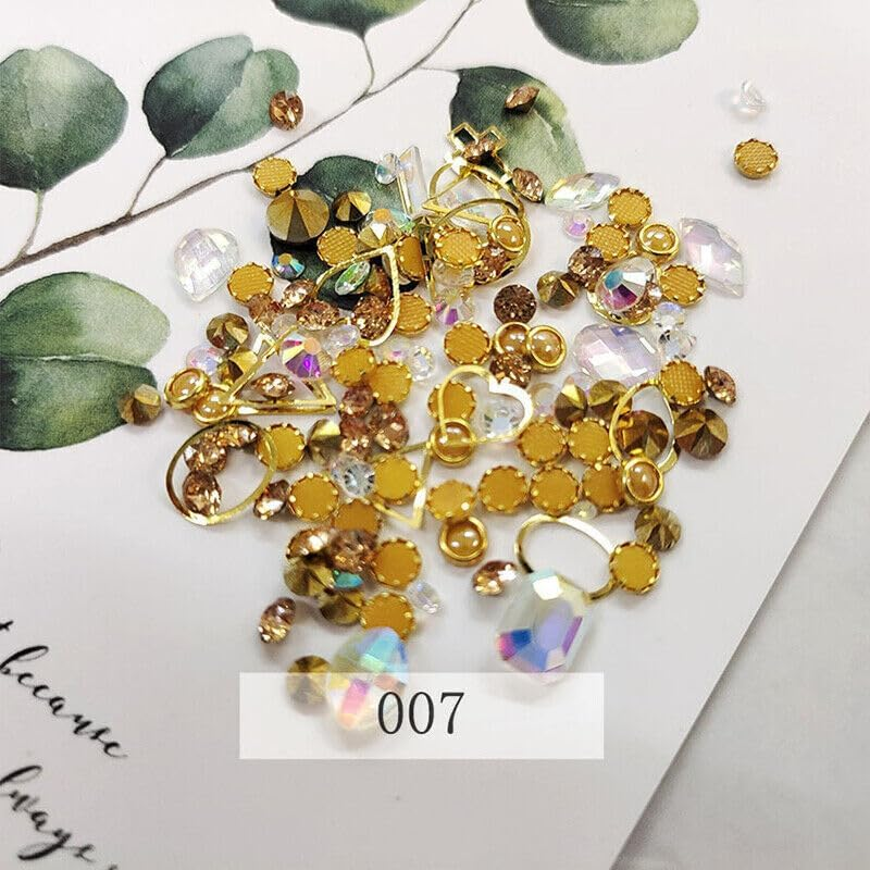 10 Styles Aurora Colorful 3D Nail Art Drill Heart Diamond Crystal - Perfect for Elegant Manicures and DIY Nail Art - Durable and Sparkling image number 1