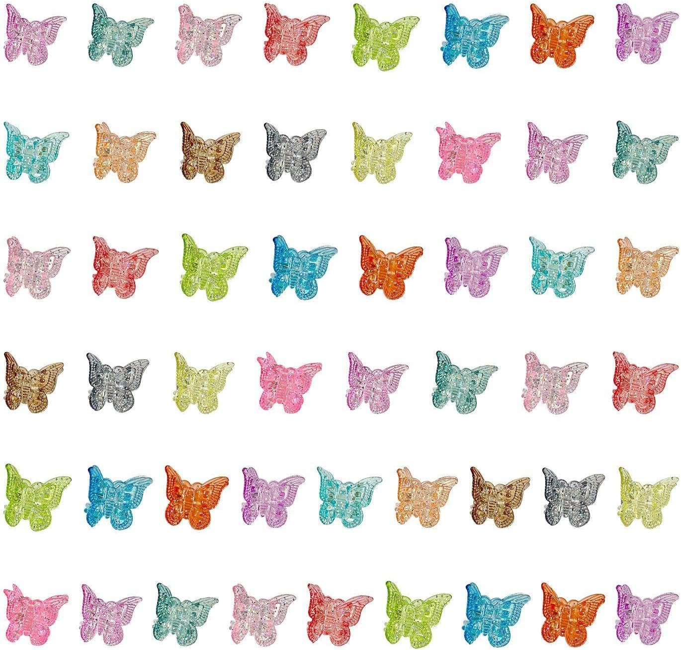 50 Pieces Colourful Butterfly Hair Pins, Mini Hairpins, Cute Hairpins, Girls Hair Pins Hair Styling Accessories image number 4