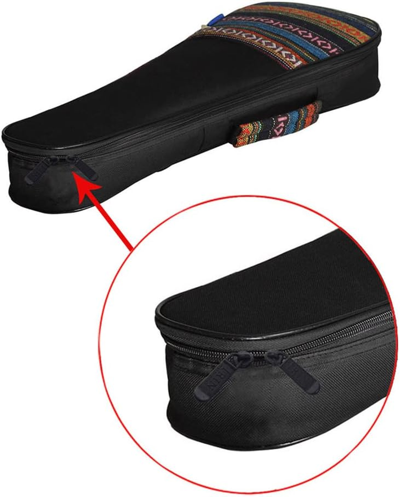 RAYWE Colorful 21" Soprano Ukelele Ukulele Uke Bag Backpack Case Ethnic National Style Durable Cotton Thicken Padding with Adjustable Shoulder Strap image number 4